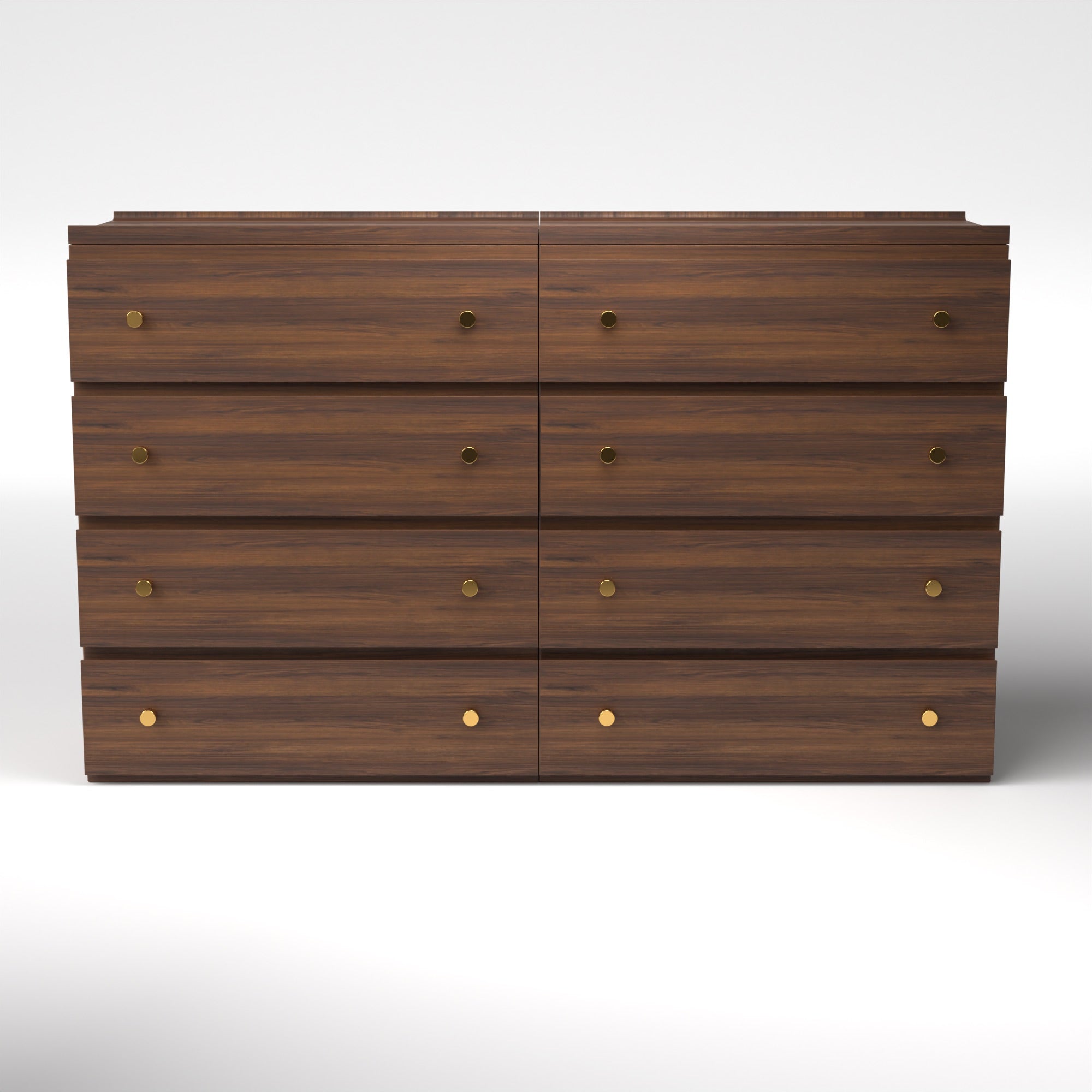 Stava Modular Drawer System | Solid Walnut/Teak/Oak Wood (4x2) | 5.5 Feet Length