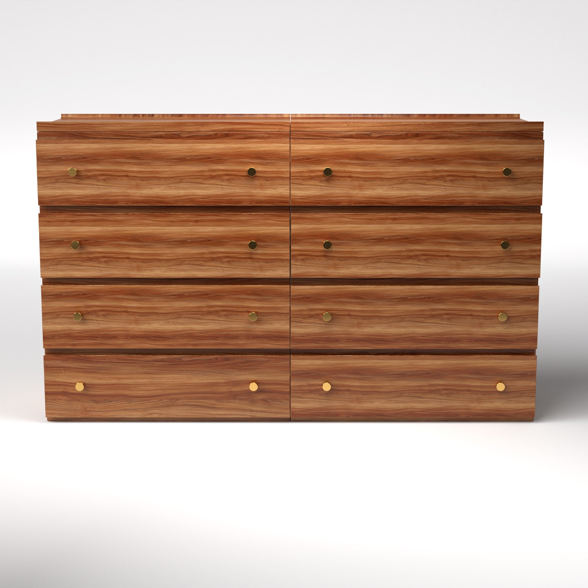 Stava Modular Drawer System | Solid Walnut/Teak/Oak Wood (4x2) | 5.5 Feet Length