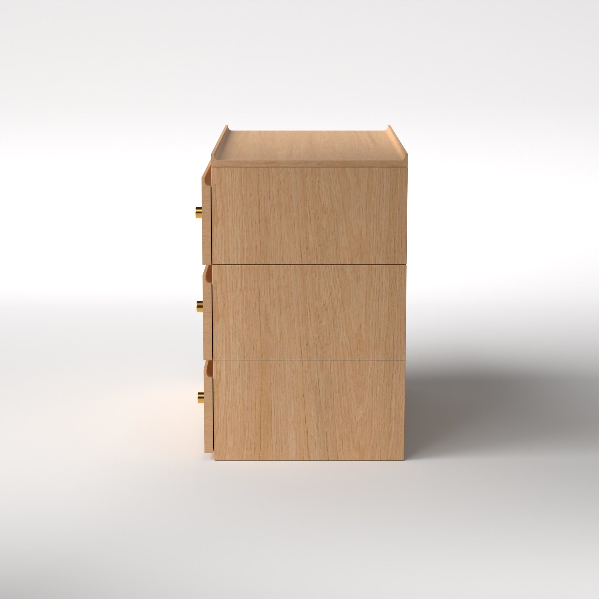 Stava Modular Drawer System | Solid Walnut/Teak/Oak Wood (3x1) | 3 Feet Length