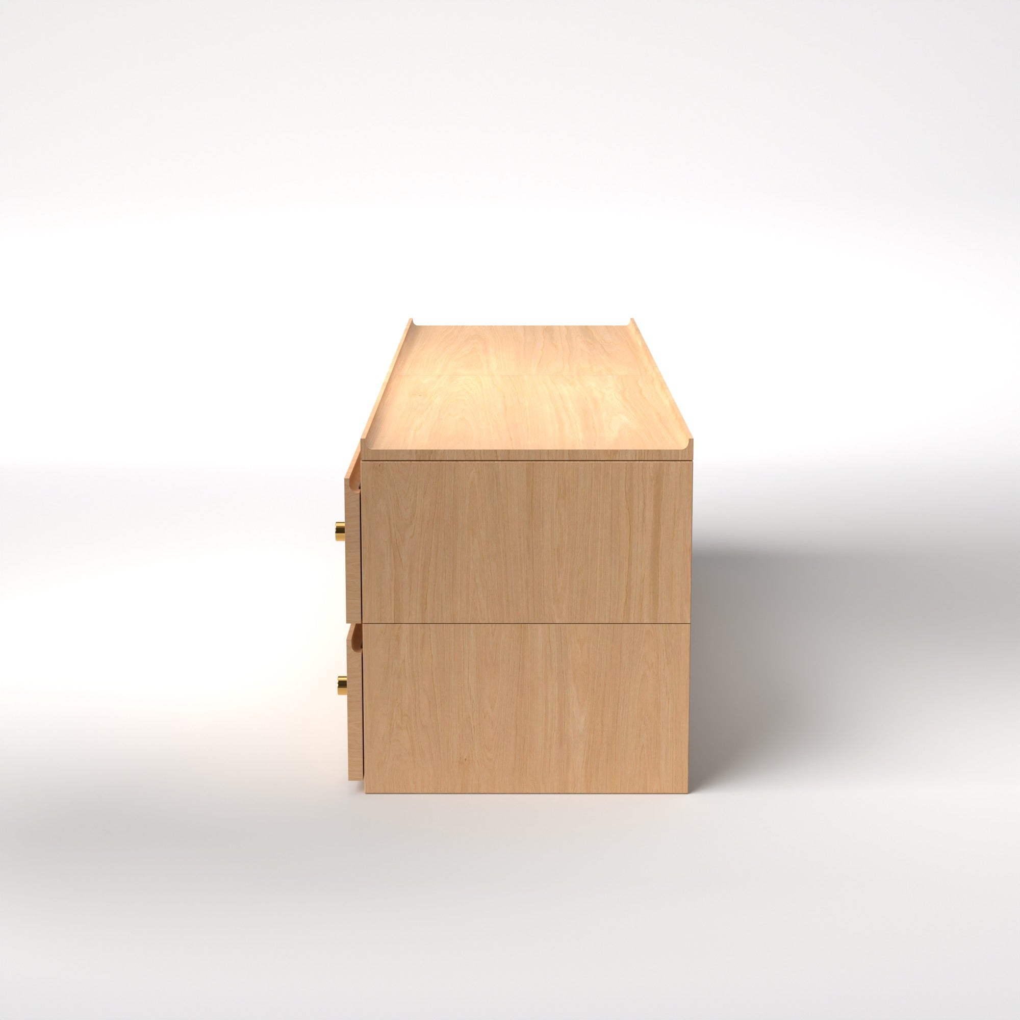 Stava Modular Drawer System | Solid Walnut/Teak/Oak Wood (2x2) | 5.5 Feet Length