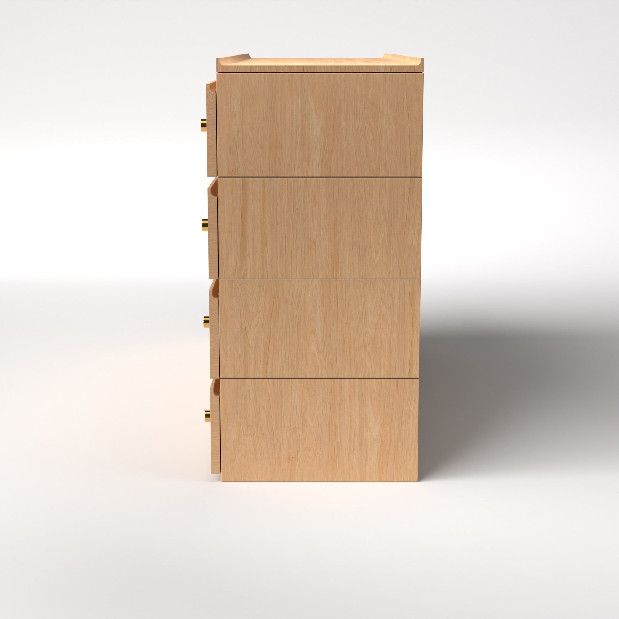 Stava Modular Drawer System | Solid Walnut/Teak/Oak Wood (4x2) | 5.5 Feet Length