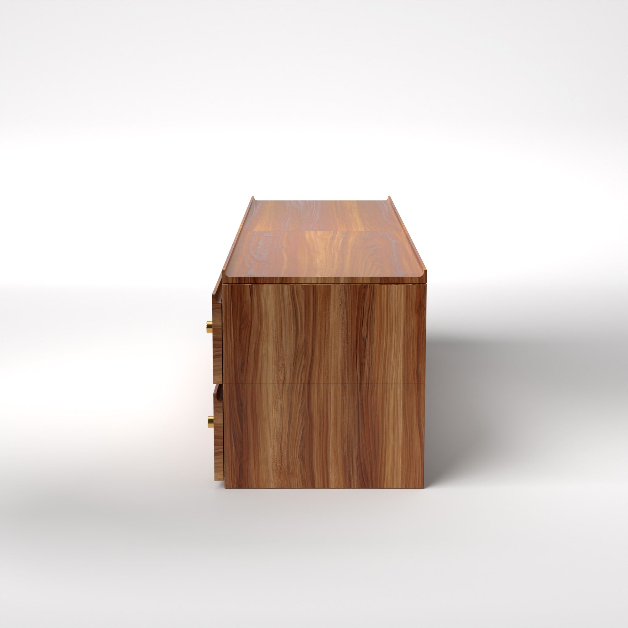 Stava Modular Drawer System | Solid Walnut/Teak/Oak Wood (2x2) | 5.5 Feet Length