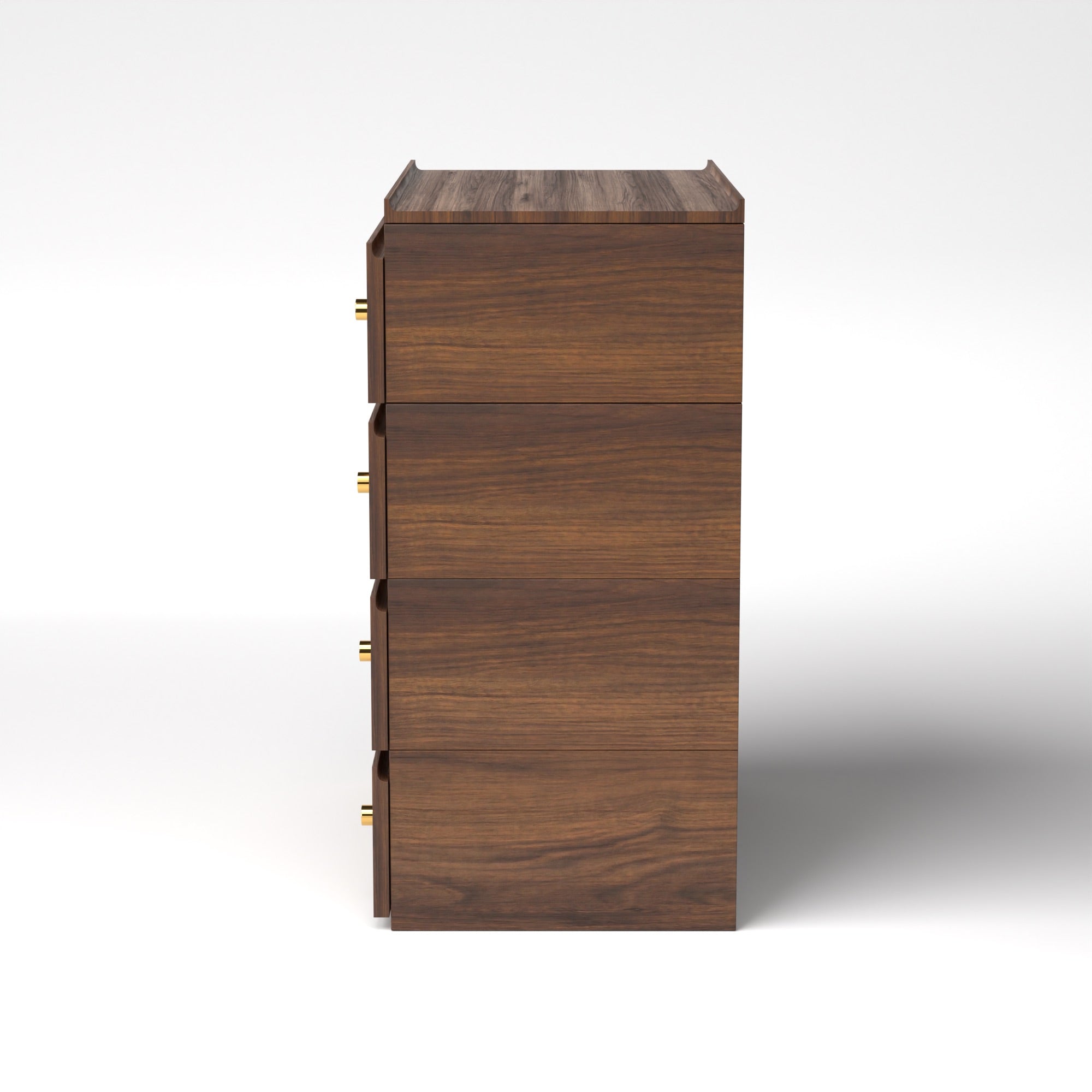 Stava Modular Drawer System | Solid Walnut/Teak/Oak Wood (4x1) | 3 Feet Length
