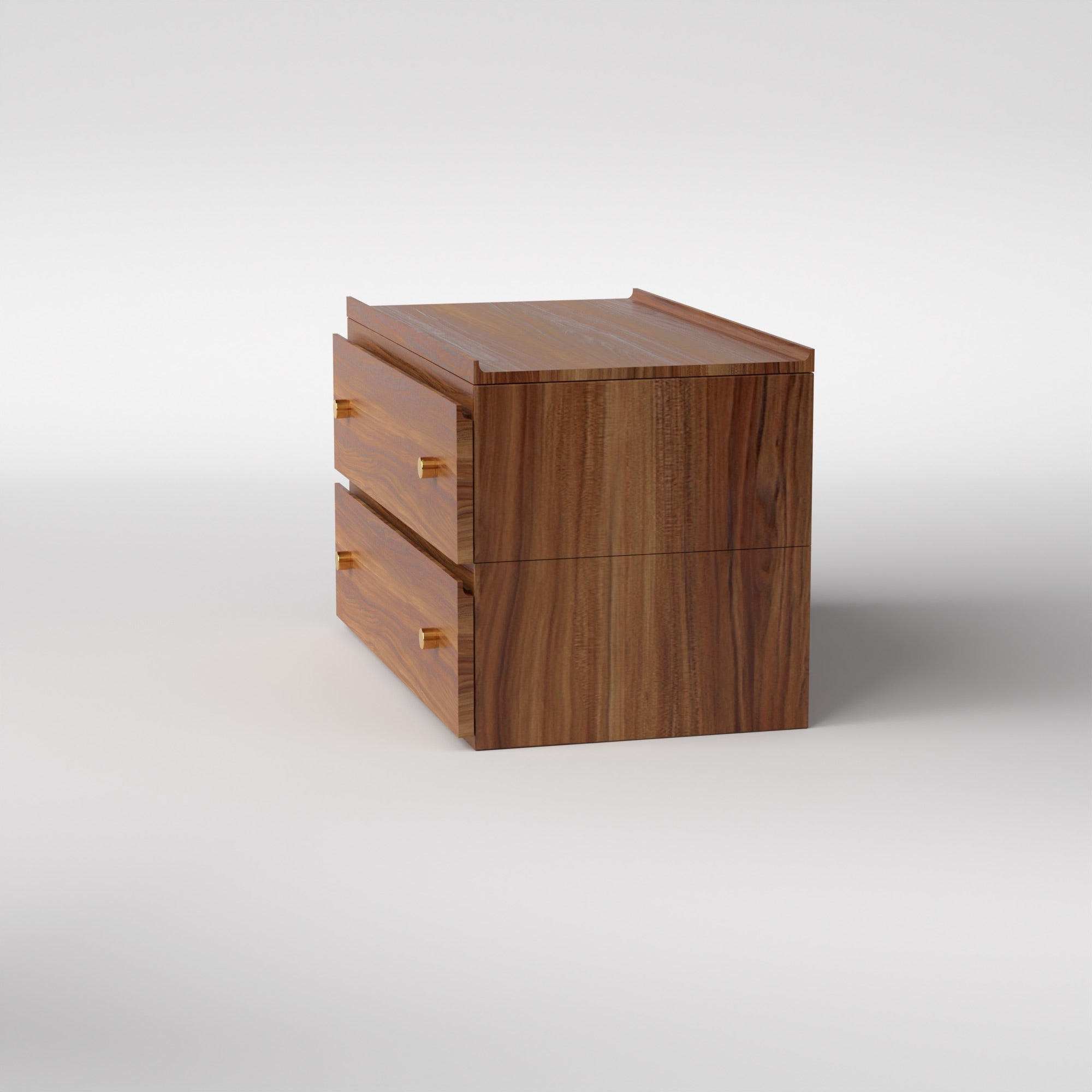 Stava Bedside Table | Solid Walnut/Teak/Oak Wood | 3 Feet Length