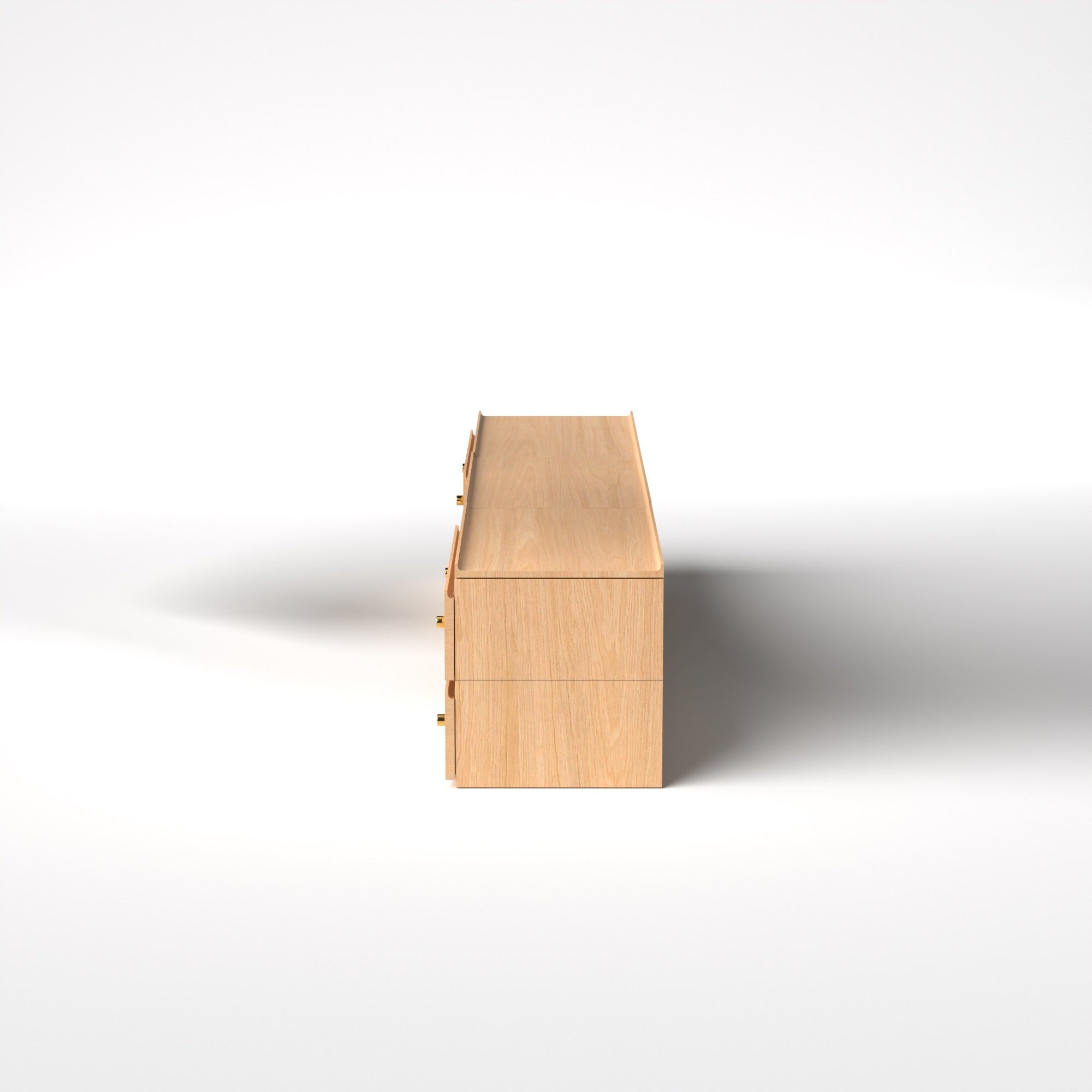 Stava Modular Credenza System | Solid Walnut/Teak/Oak Wood (2x3) | 8 Feet Length