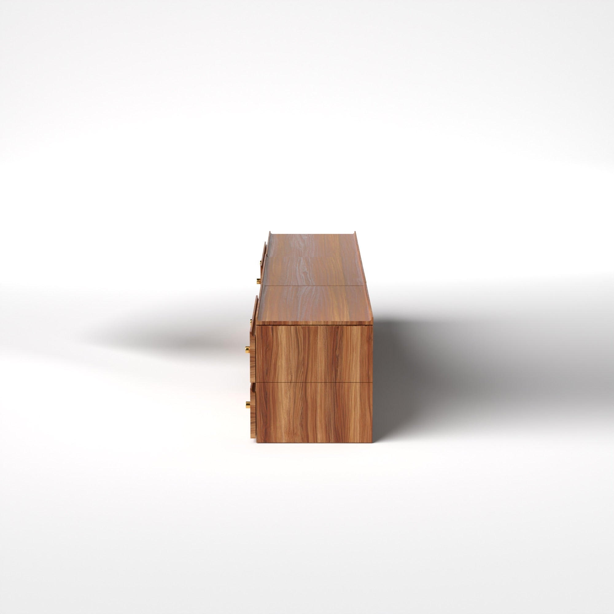 Stava Modular Credenza System | Solid Walnut/Teak/Oak Wood (2x3) | 8 Feet Length