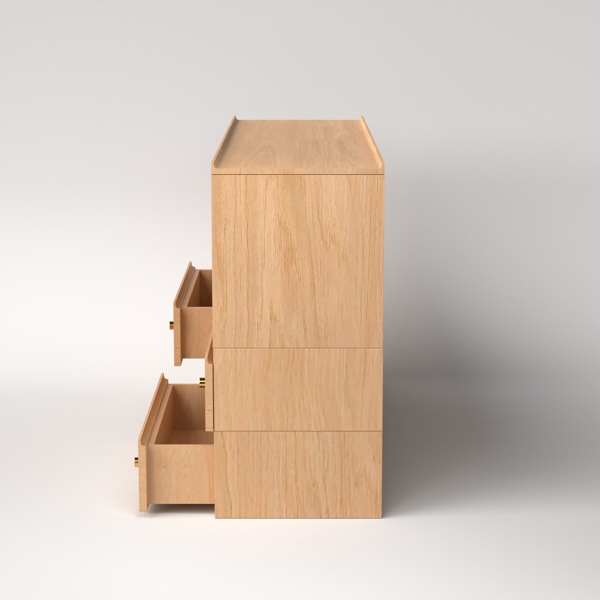 Stava Modular Credenza System | Solid Walnut/Teak/Oak Wood (4x2) | 5.5 Feet Length