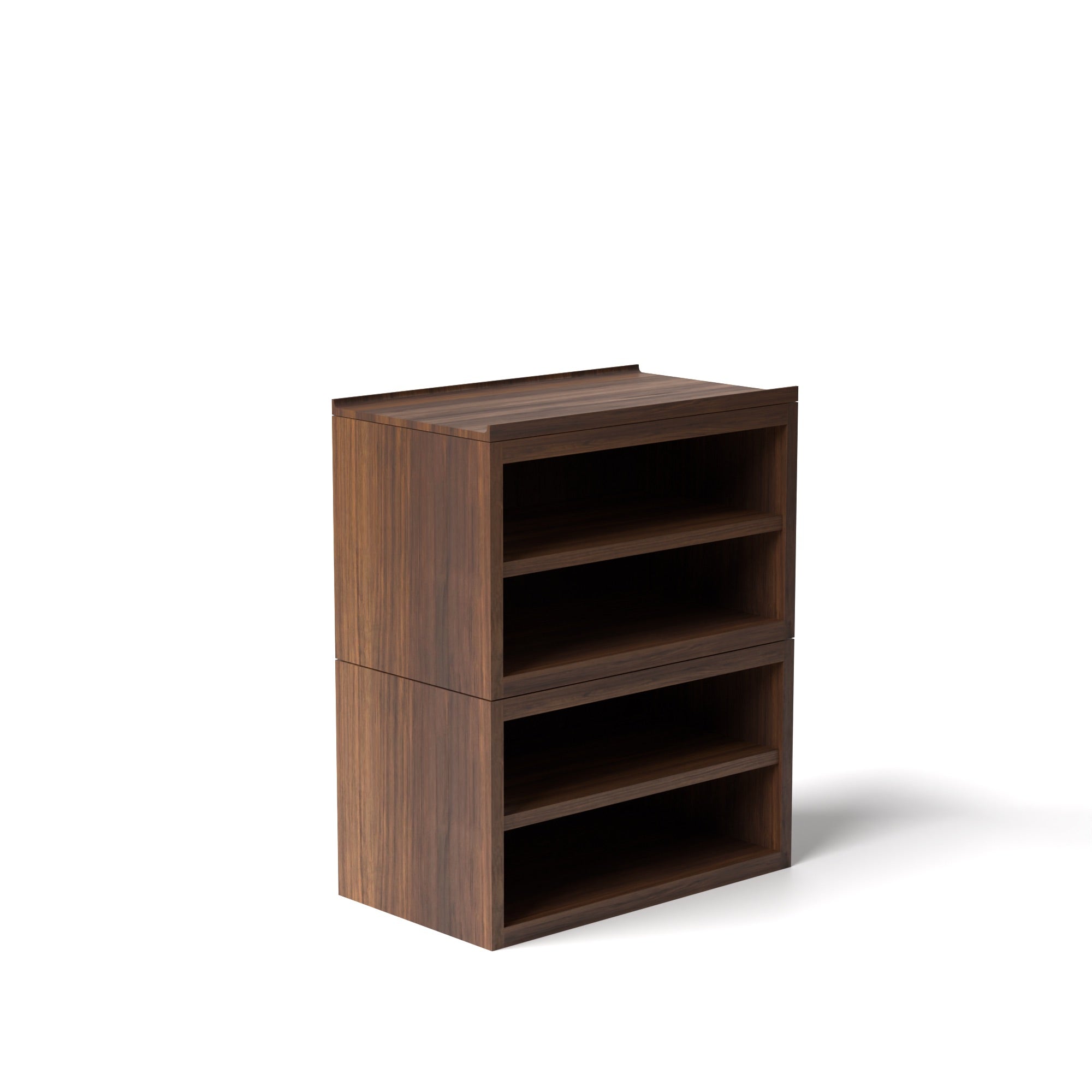 Stava Modular Shelving System | Solid Walnut/Teak/Oak Wood (4x1) | 3 Feet Length