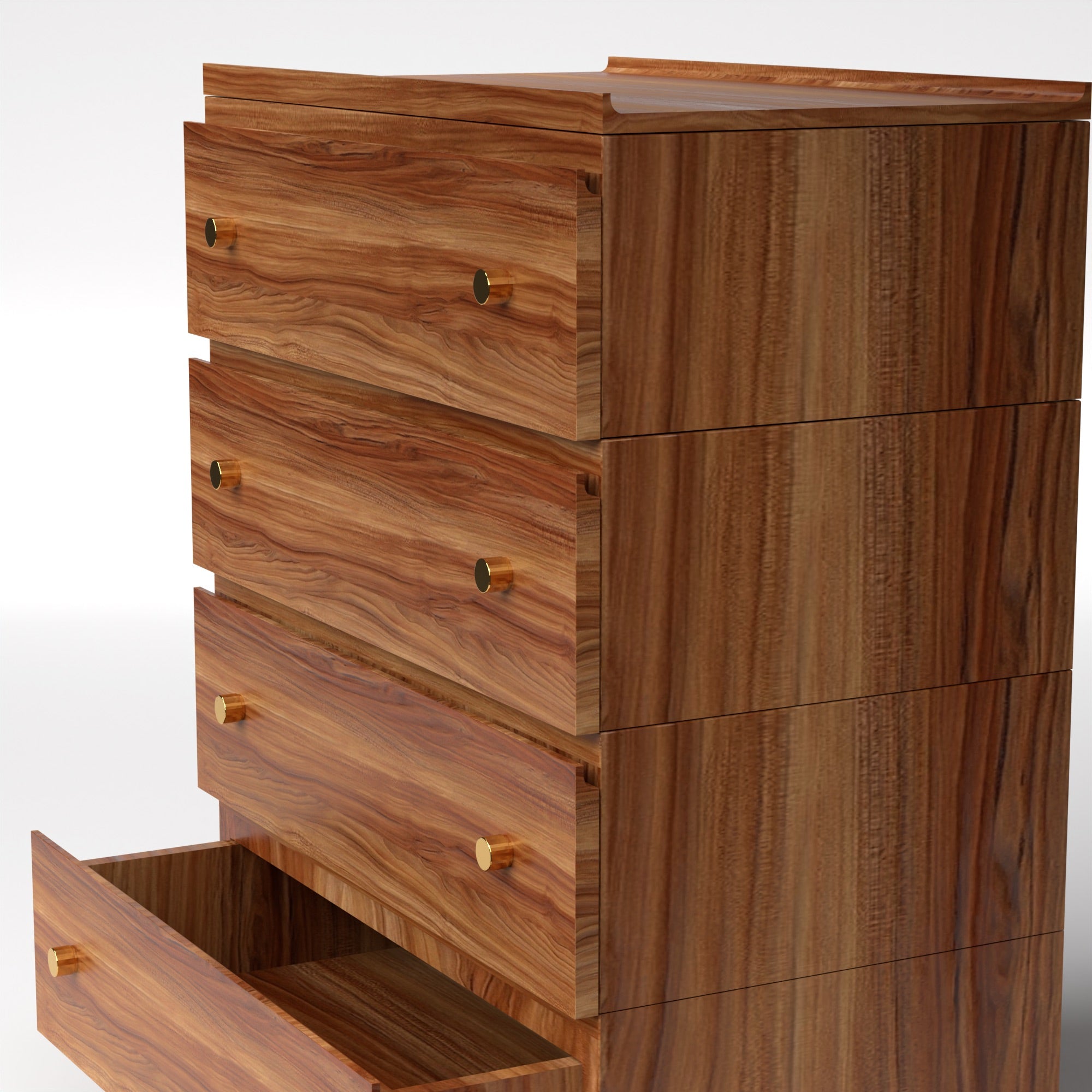 Stava Modular Drawer System | Solid Walnut/Teak/Oak Wood (4x1) | 3 Feet Length