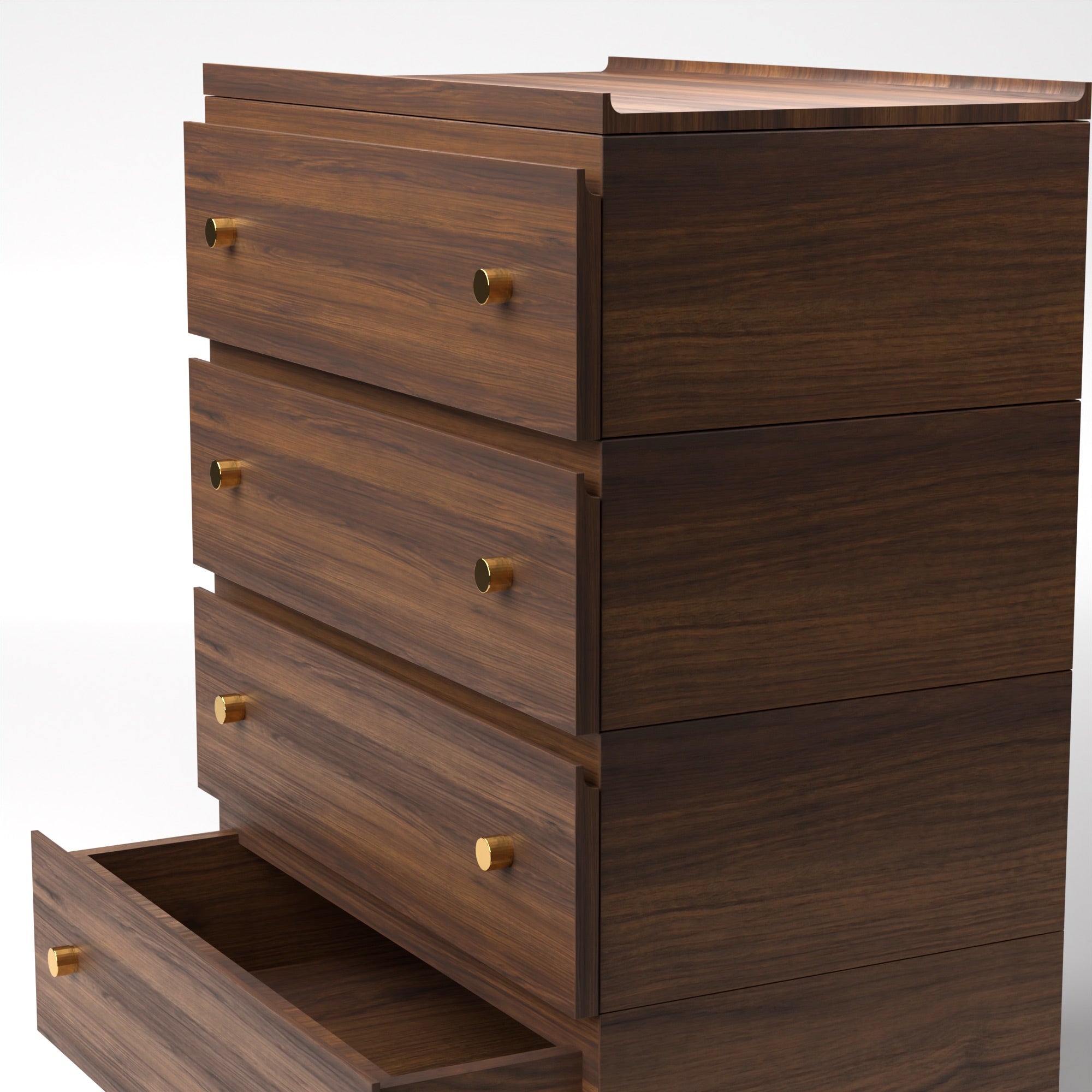 Stava Modular Drawer System | Solid Walnut/Teak/Oak Wood (4x1) | 3 Feet Length