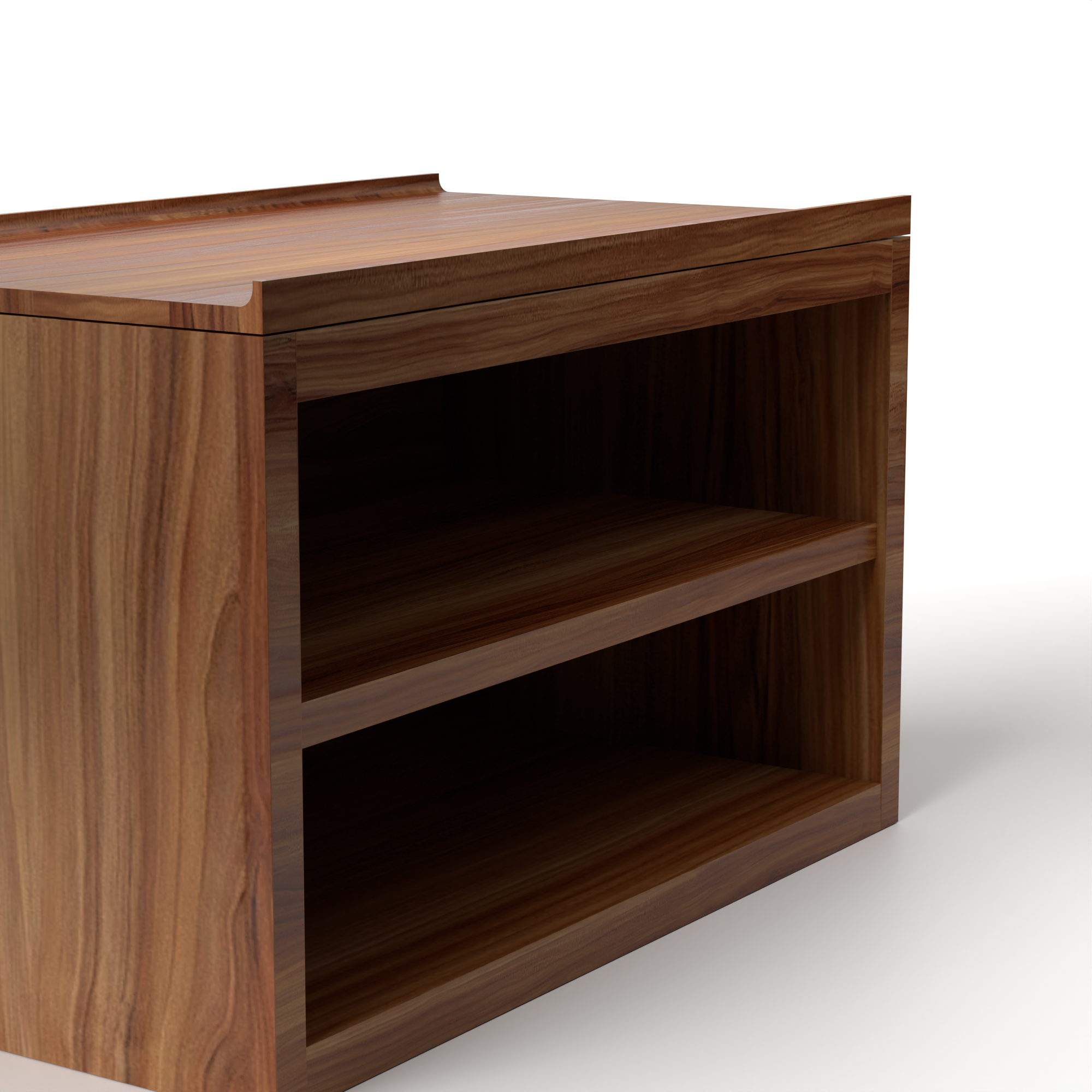 Stava Bedside Table | Solid Walnut/Teak/Oak Wood (Open) | 3 Feet Length