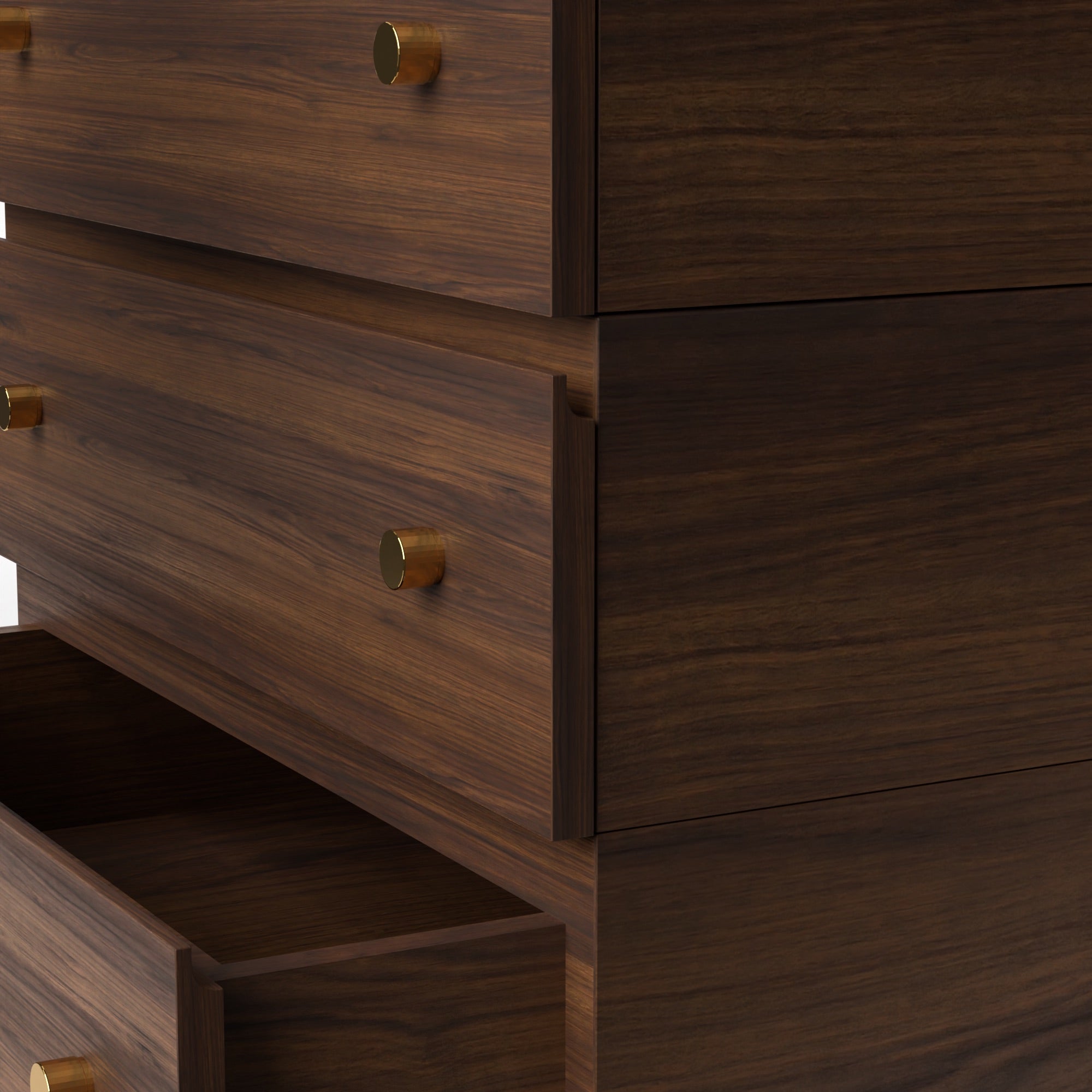 Stava Modular Drawer System | Solid Walnut/Teak/Oak Wood (3x1) | 3 Feet Length