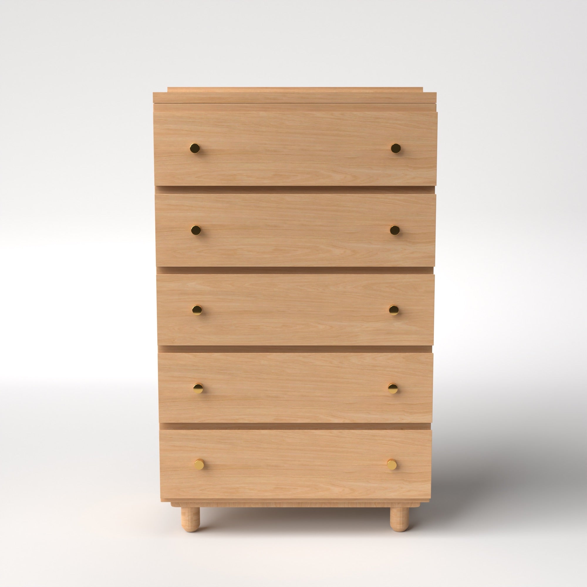 Stava Modular Drawer System | Solid Walnut/Teak/Oak Wood (5x1) | 3 Feet Length