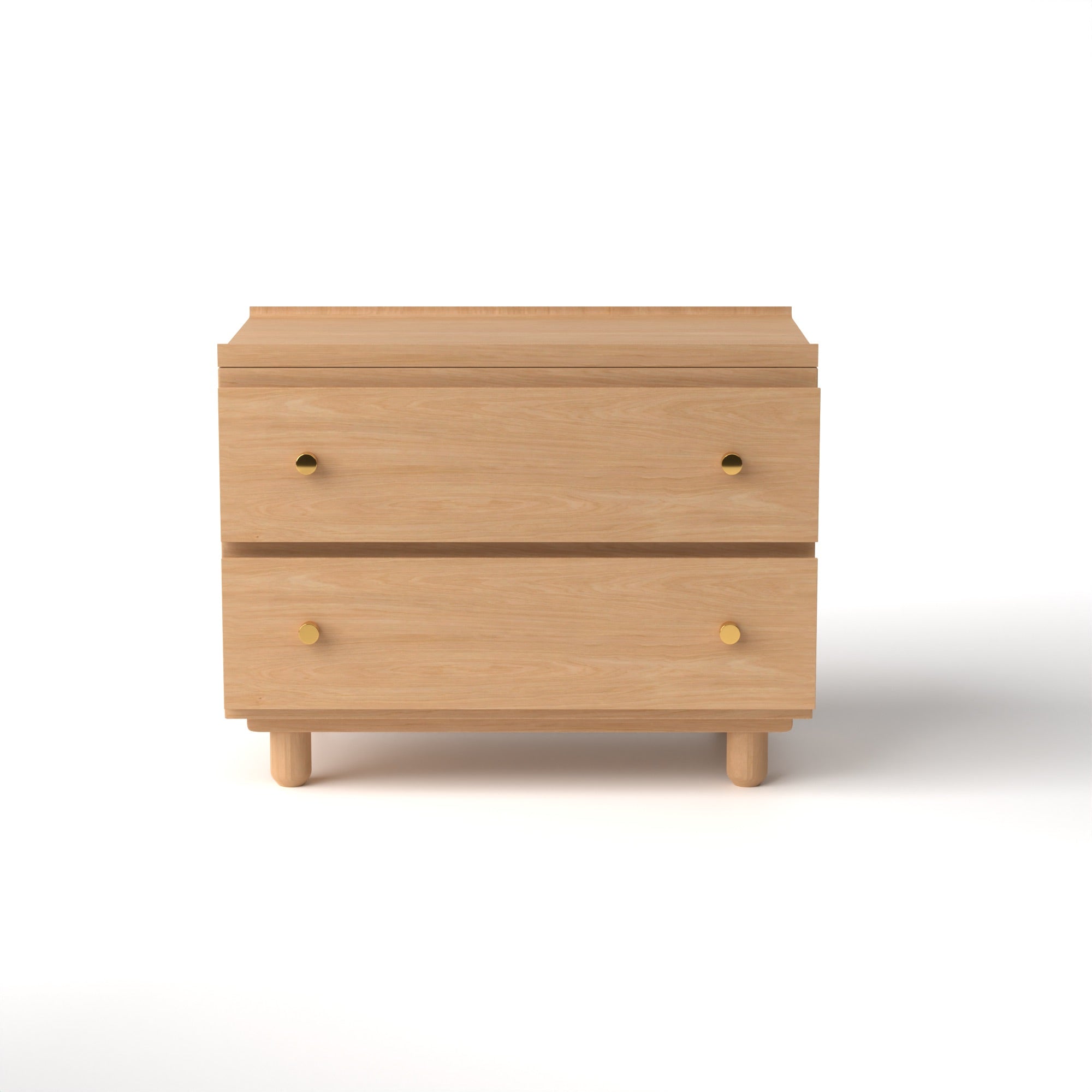 Stava Bedside Table | Solid Walnut/Teak/Oak Wood | 3 Feet Length