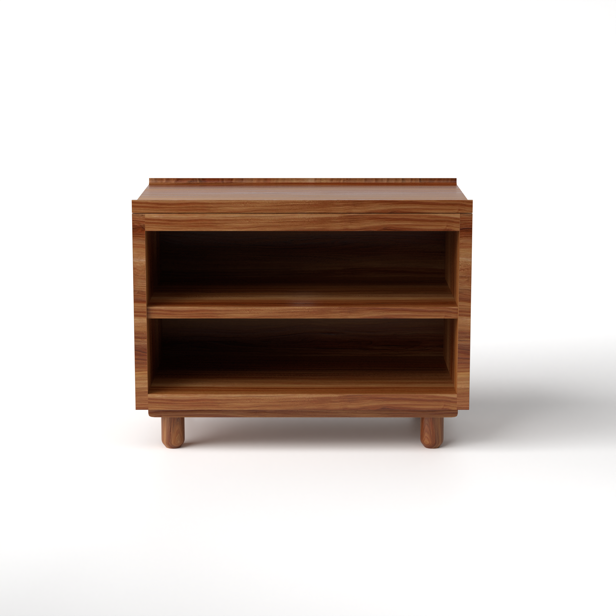 Stava Bedside Table | Solid Walnut/Teak/Oak Wood (Open) | 3 Feet Length