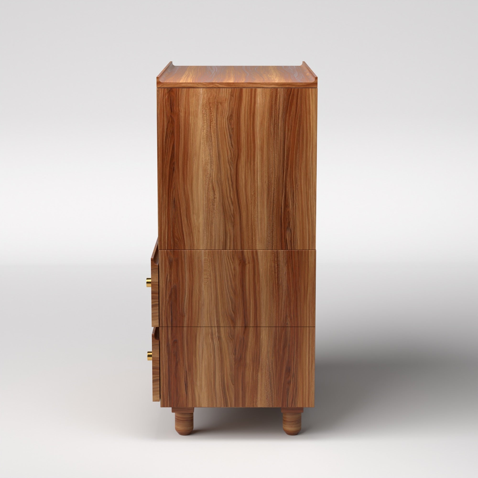 Stava Modular Credenza System | Solid Walnut/Teak/Oak Wood (4x1) | 3 Feet Length