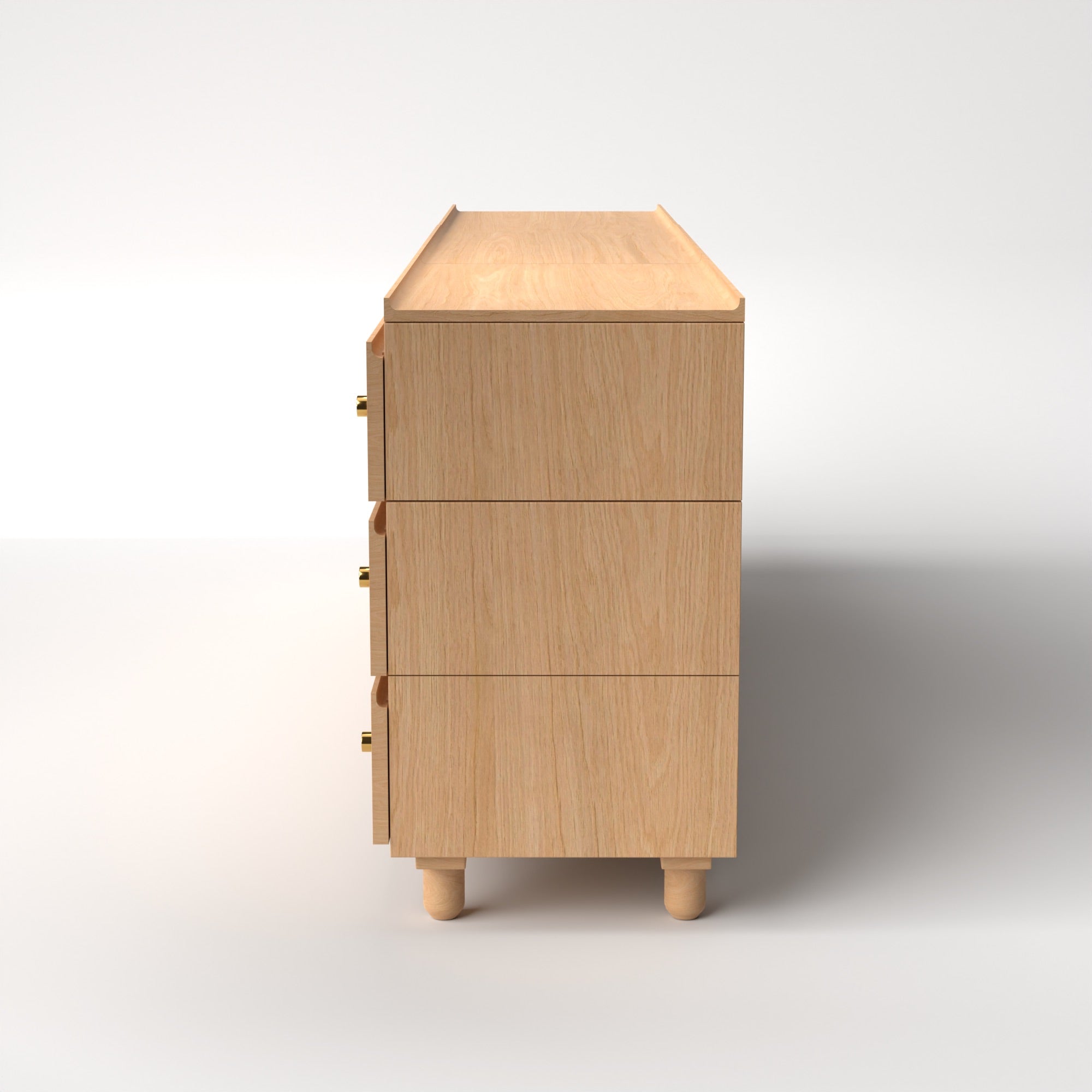 Stava Modular Drawer System | Solid Walnut/Teak/Oak Wood (3x3) | 8 Feet Length