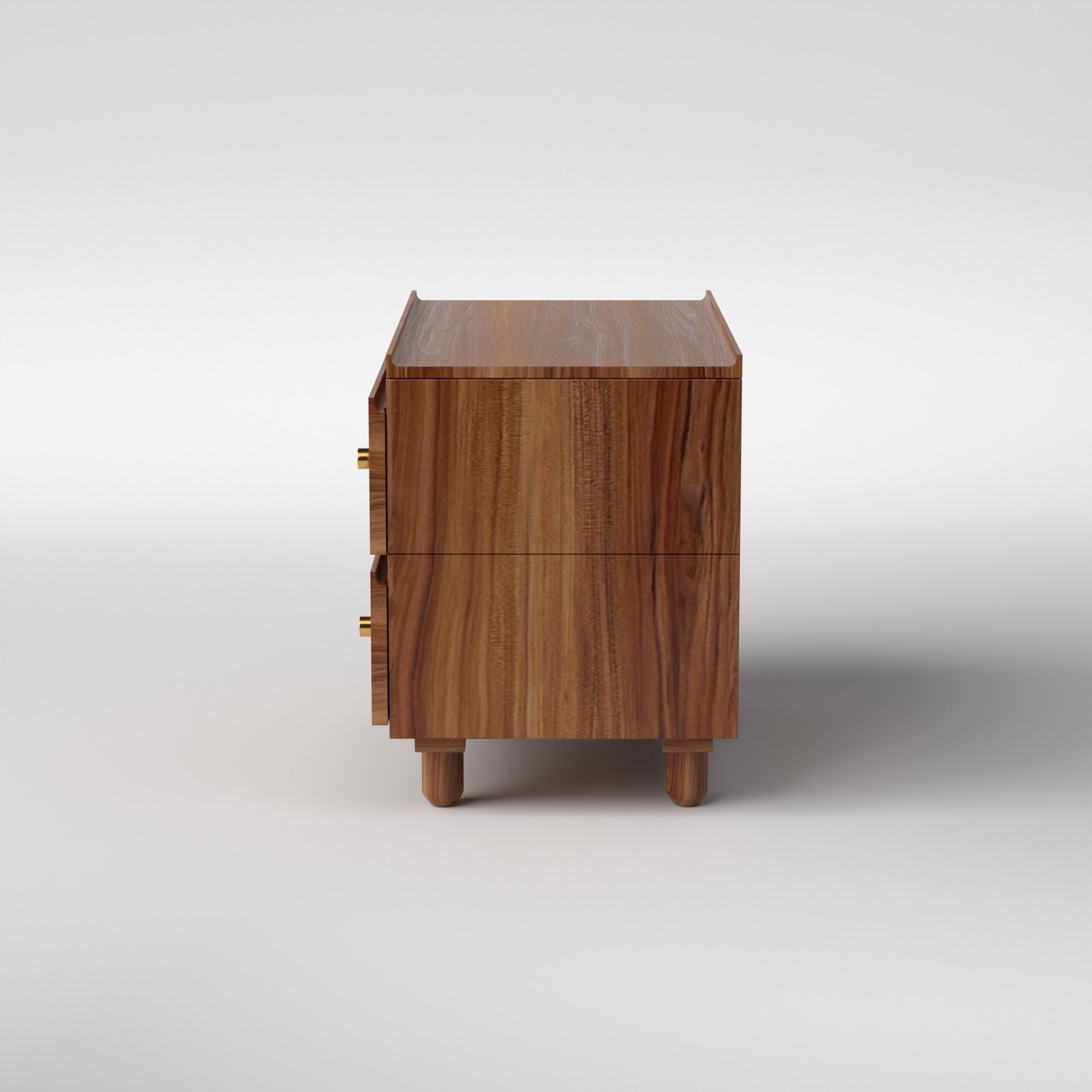 Stava Bedside Table | Solid Walnut/Teak/Oak Wood | 3 Feet Length