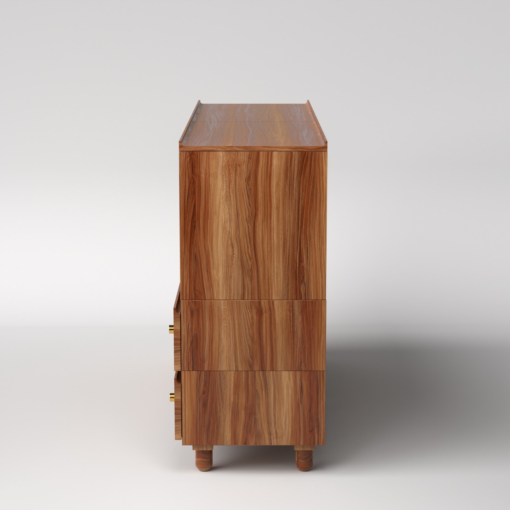 Stava Modular Credenza System | Solid Walnut/Teak/Oak Wood (4x2) | 5.5 Feet Length