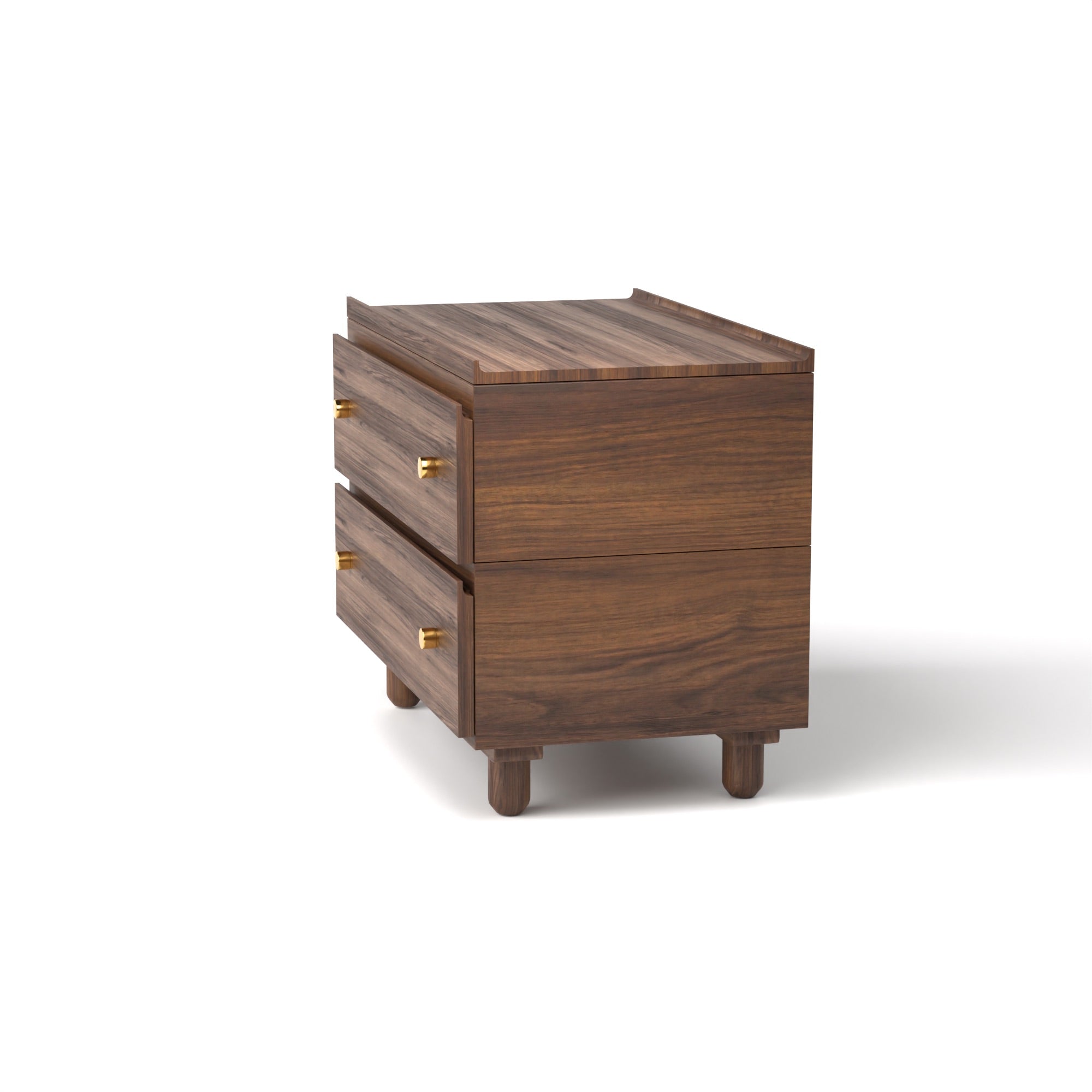 Stava Bedside Table | Solid Walnut/Teak/Oak Wood | 3 Feet Length
