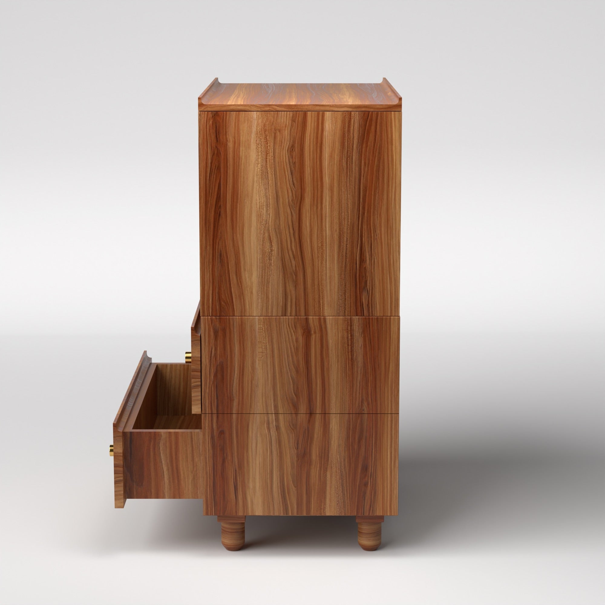 Stava Modular Credenza System | Solid Walnut/Teak/Oak Wood (4x1) | 3 Feet Length