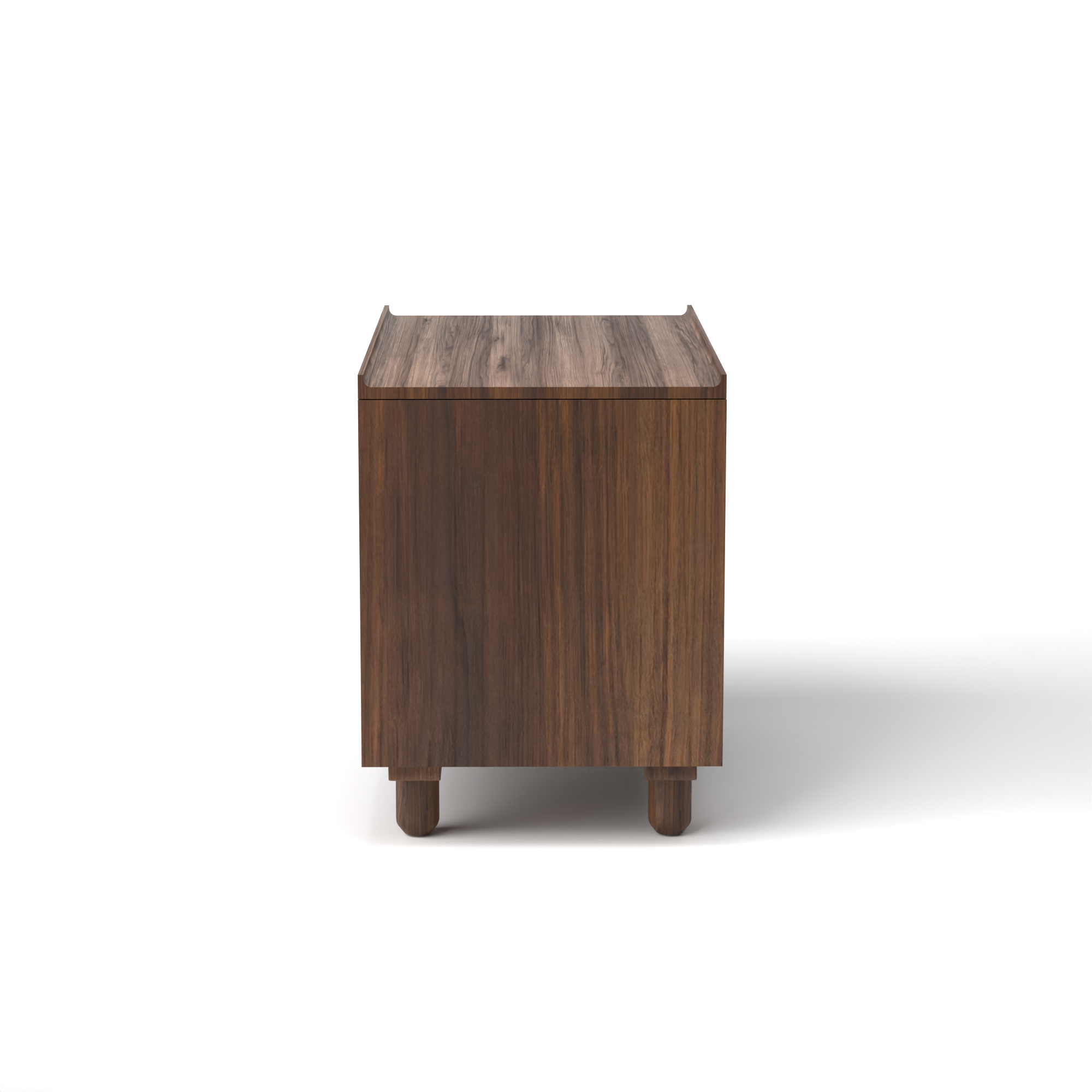 Stava Bedside Table | Solid Walnut/Teak/Oak Wood (Open) | 3 Feet Length