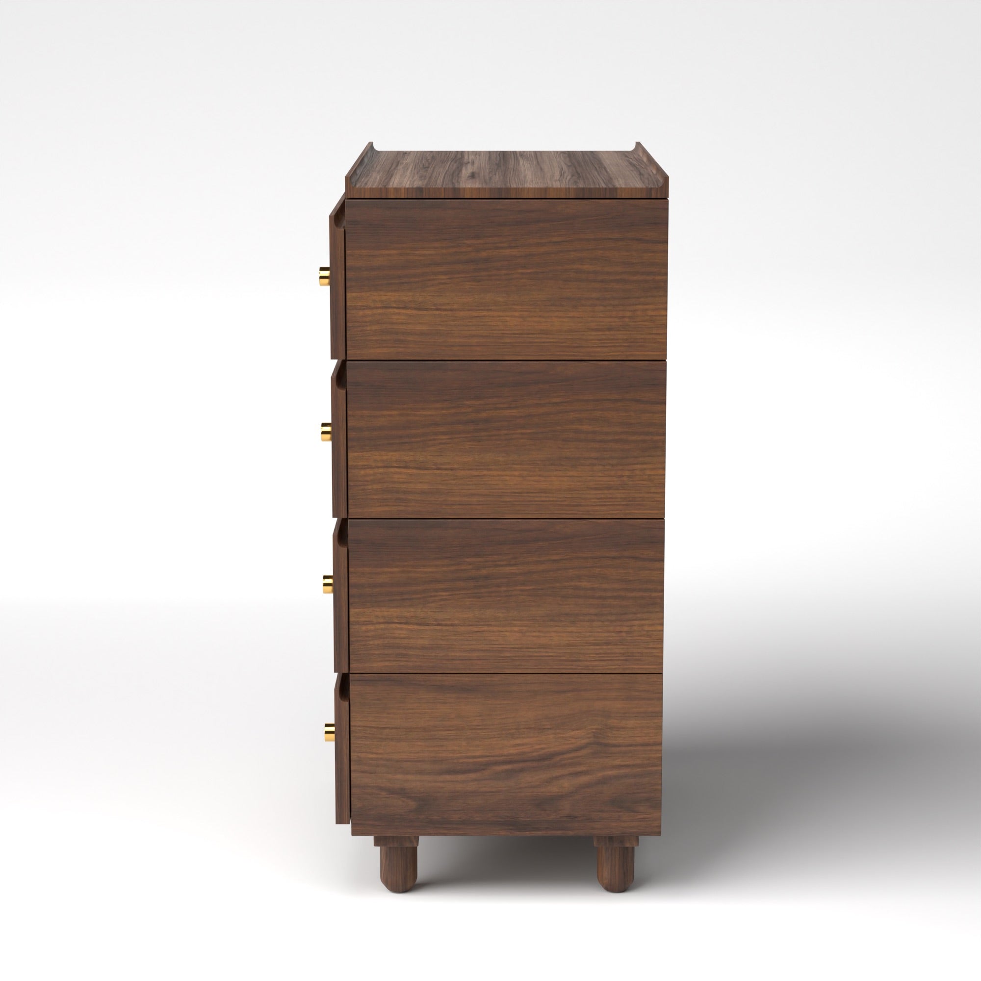 Stava Modular Drawer System | Solid Walnut/Teak/Oak Wood (4x1) | 3 Feet Length