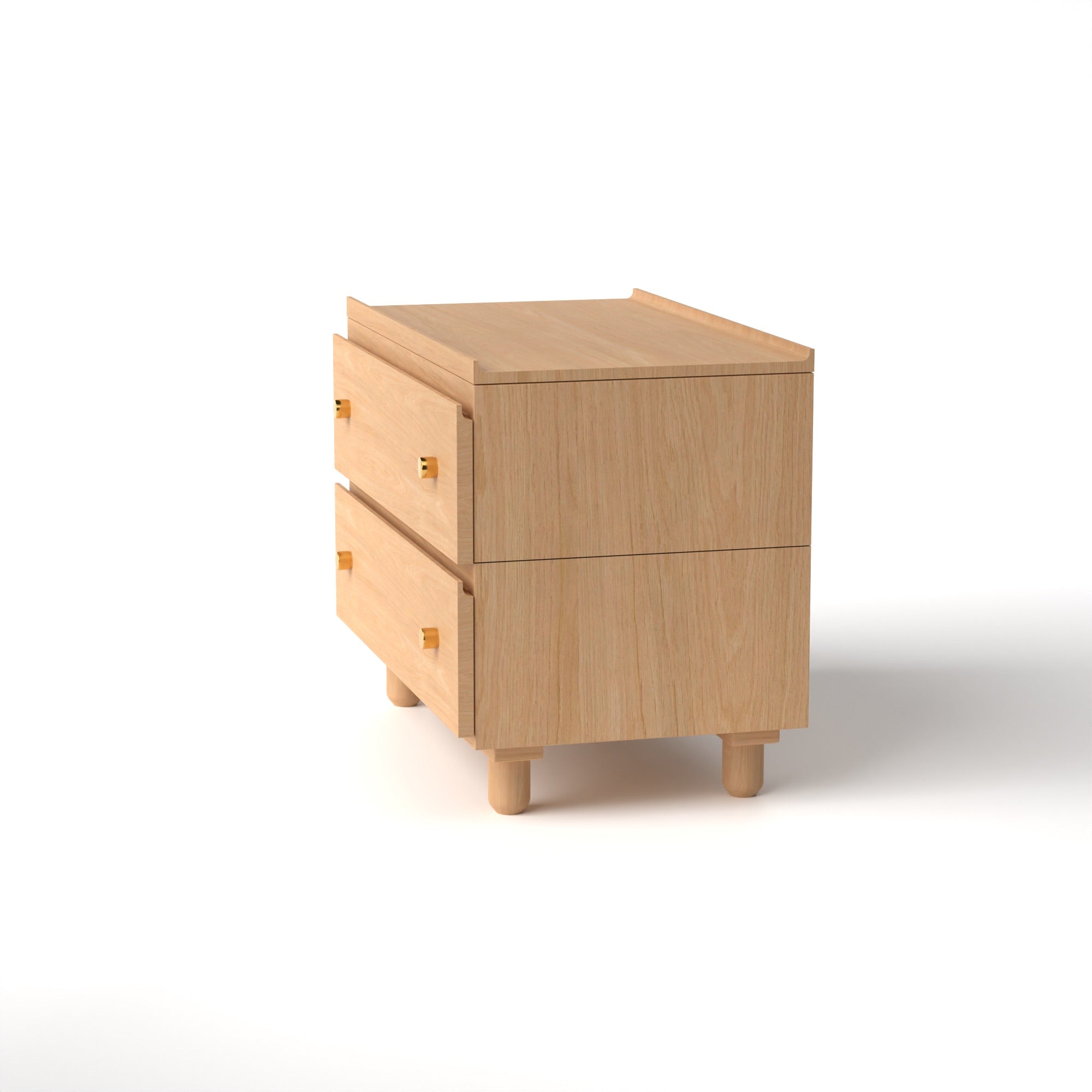 Stava Bedside Table | Solid Walnut/Teak/Oak Wood | 3 Feet Length