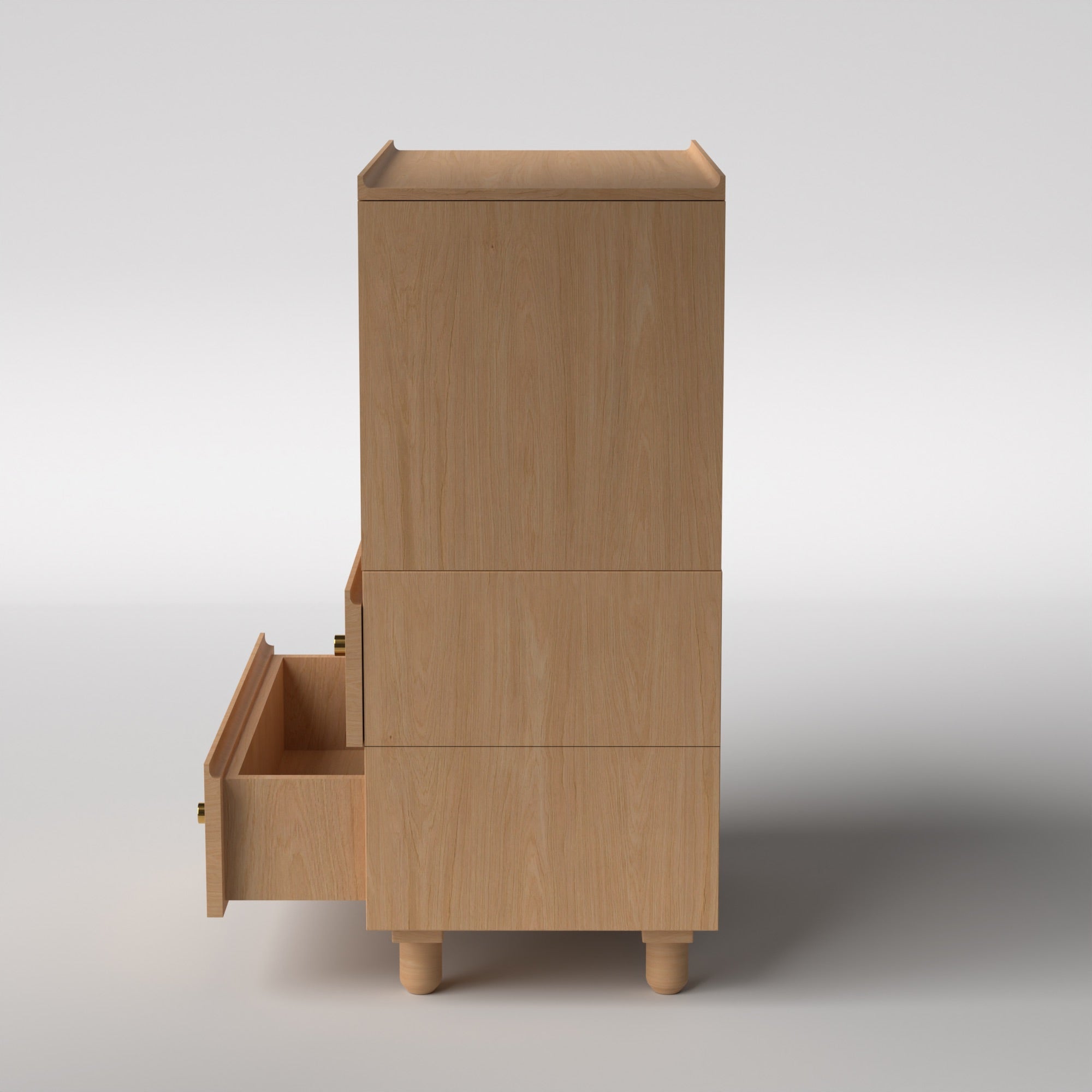 Stava Modular Credenza System | Solid Walnut/Teak/Oak Wood (4x1) | 3 Feet Length