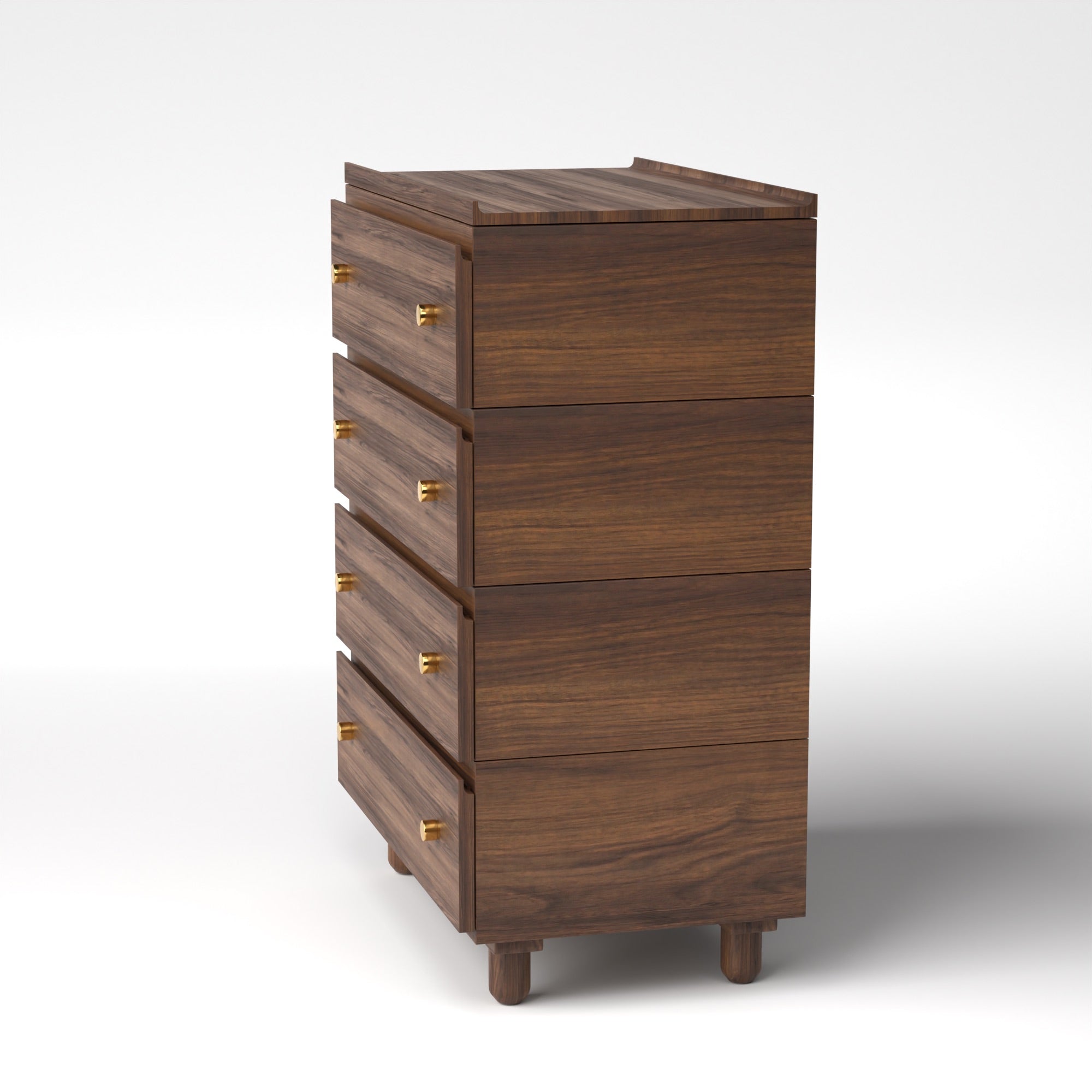Stava Modular Drawer System | Solid Walnut/Teak/Oak Wood (4x1) | 3 Feet Length