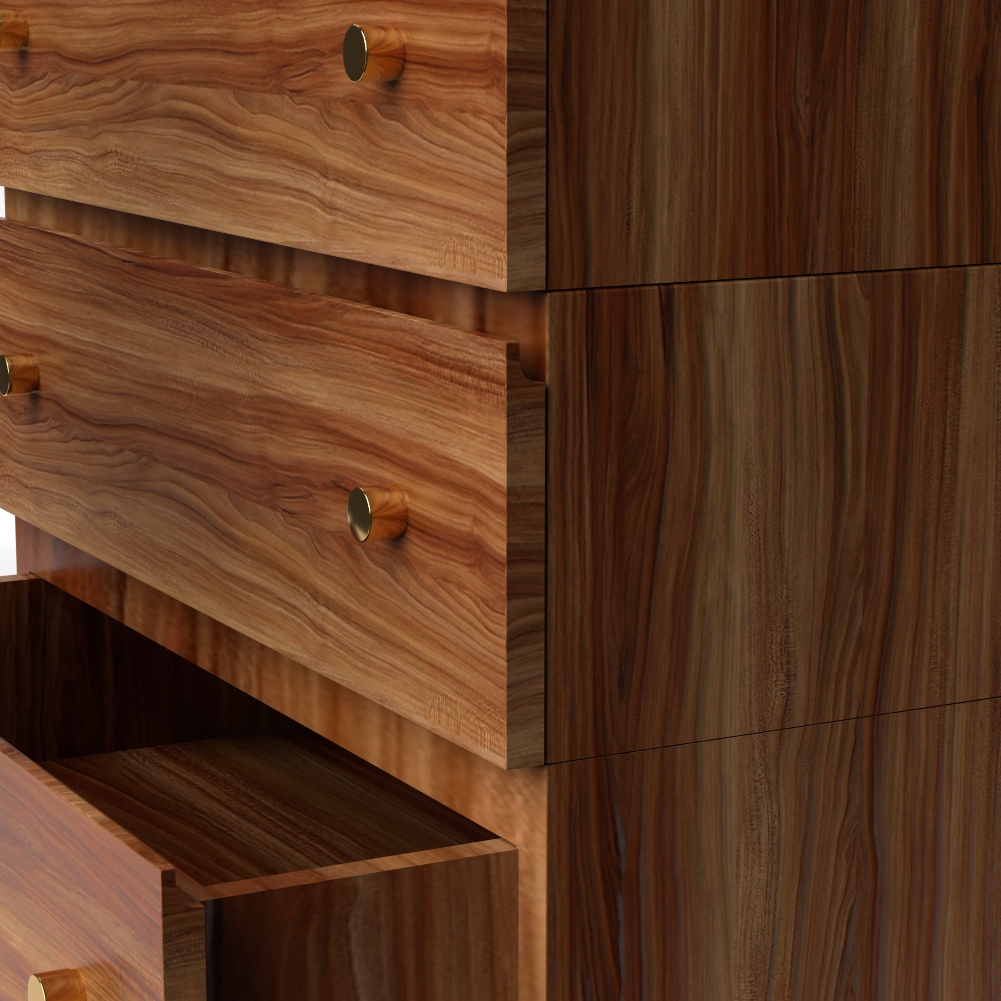 Stava Modular Drawer System | Solid Walnut/Teak/Oak Wood (3x1) | 3 Feet Length