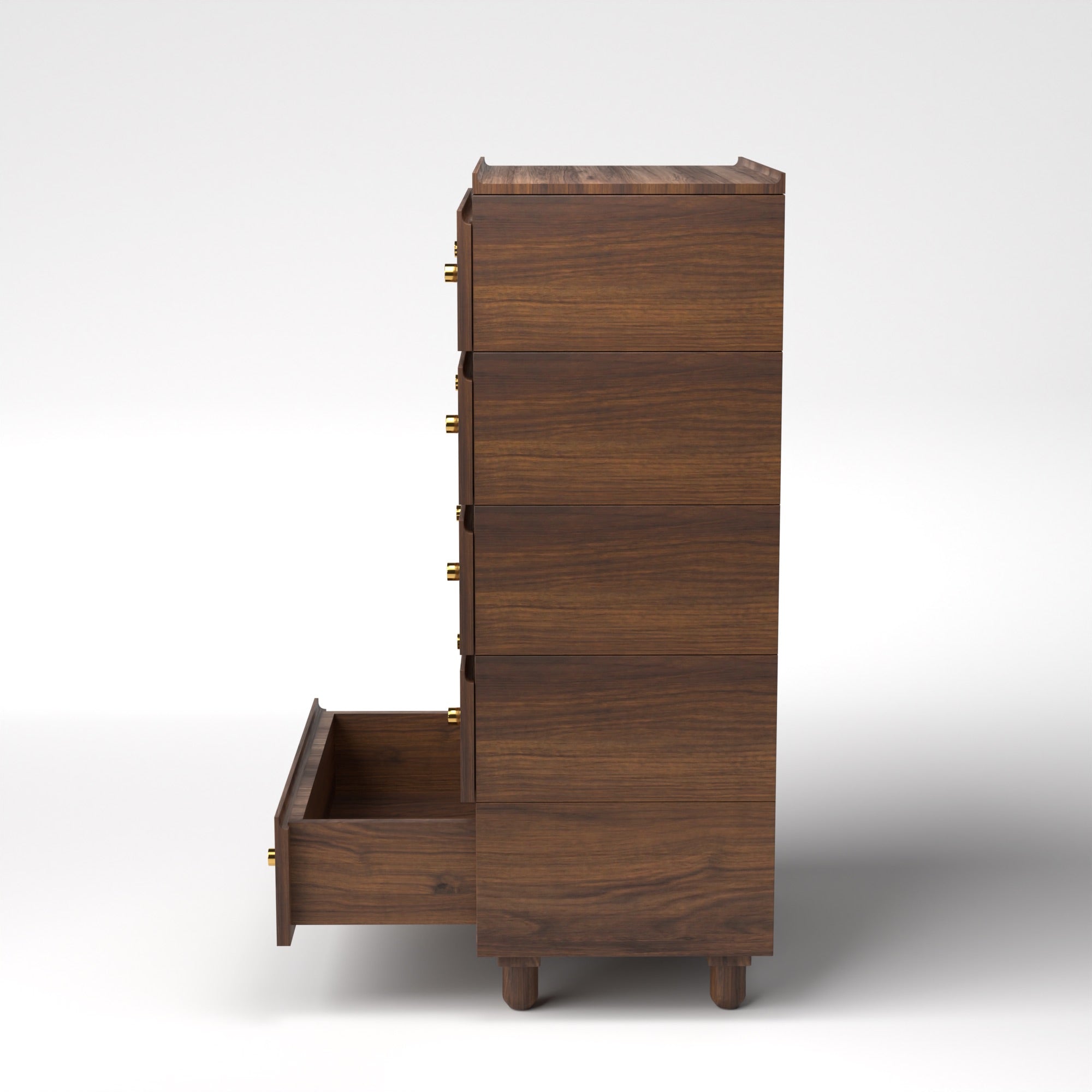 Stava Modular Drawer System | Solid Walnut/Teak/Oak Wood (5x1) | 3 Feet Length