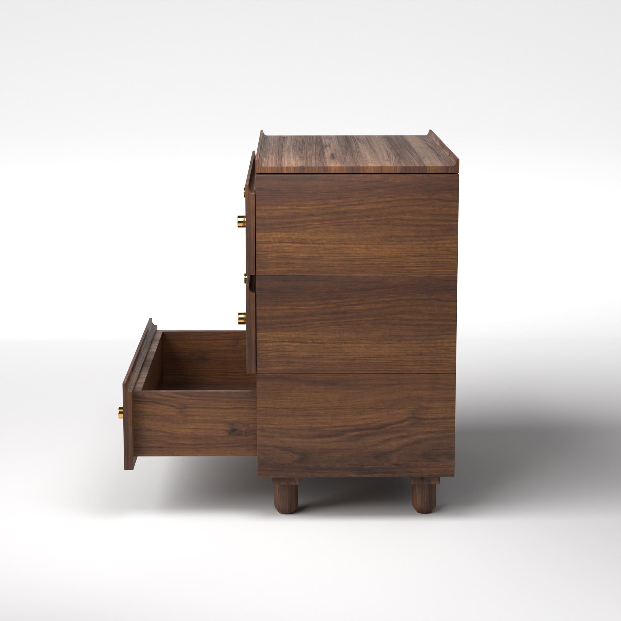 Stava Modular Drawer System | Solid Walnut/Teak/Oak Wood (3x1) | 3 Feet Length