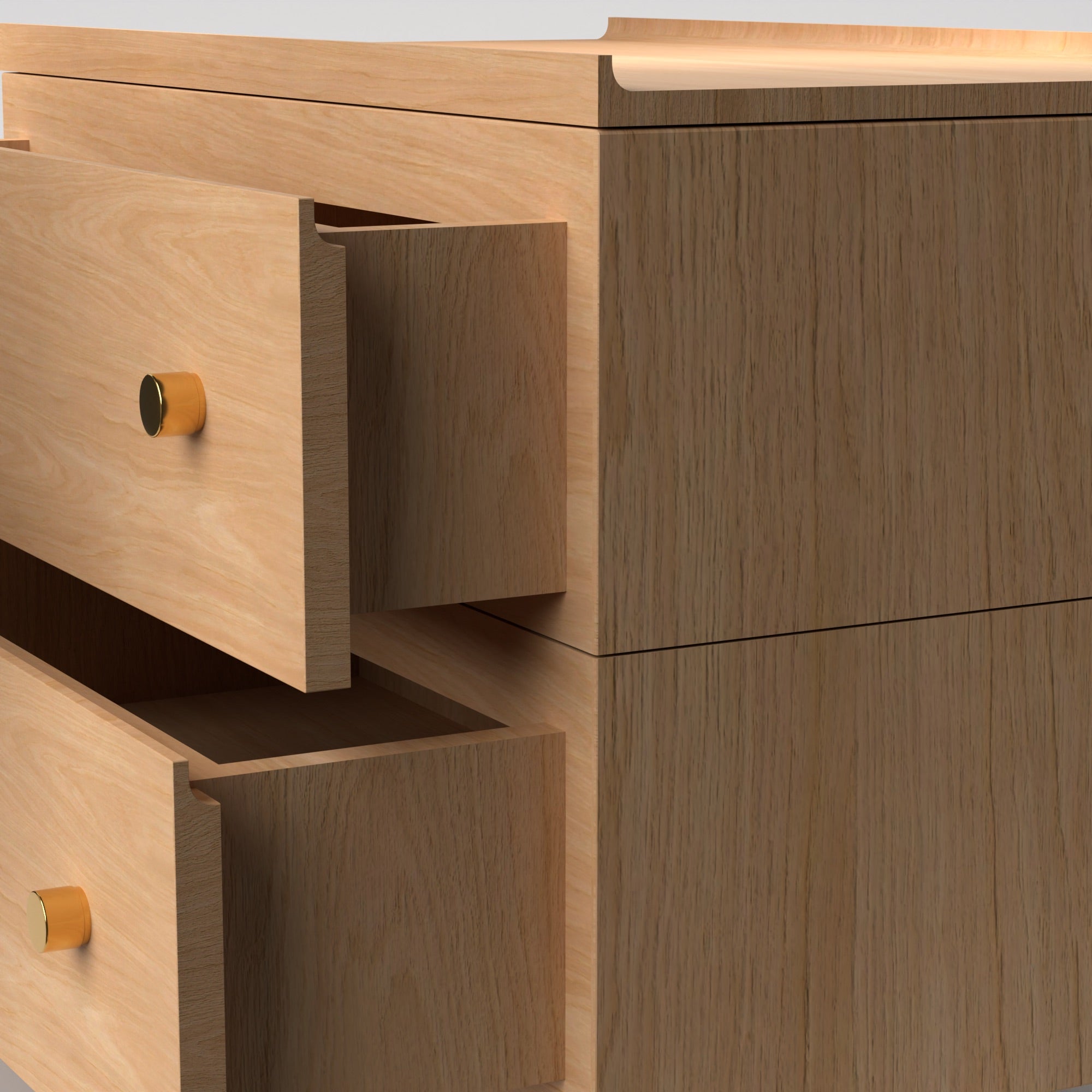 Stava Bedside Table | Solid Walnut/Teak/Oak Wood | 3 Feet Length