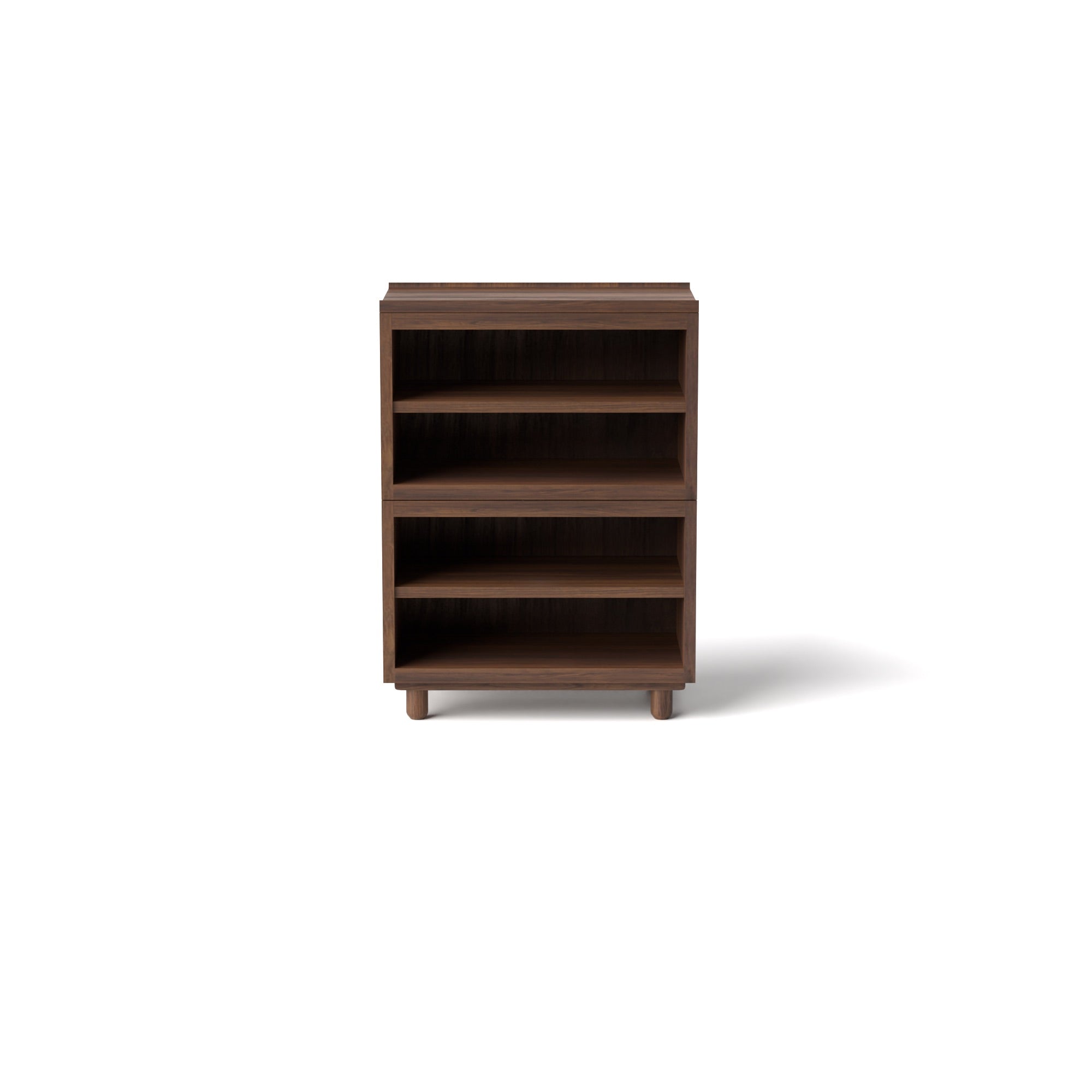 Stava Modular Shelving System | Solid Walnut/Teak/Oak Wood (4x1) | 3 Feet Length