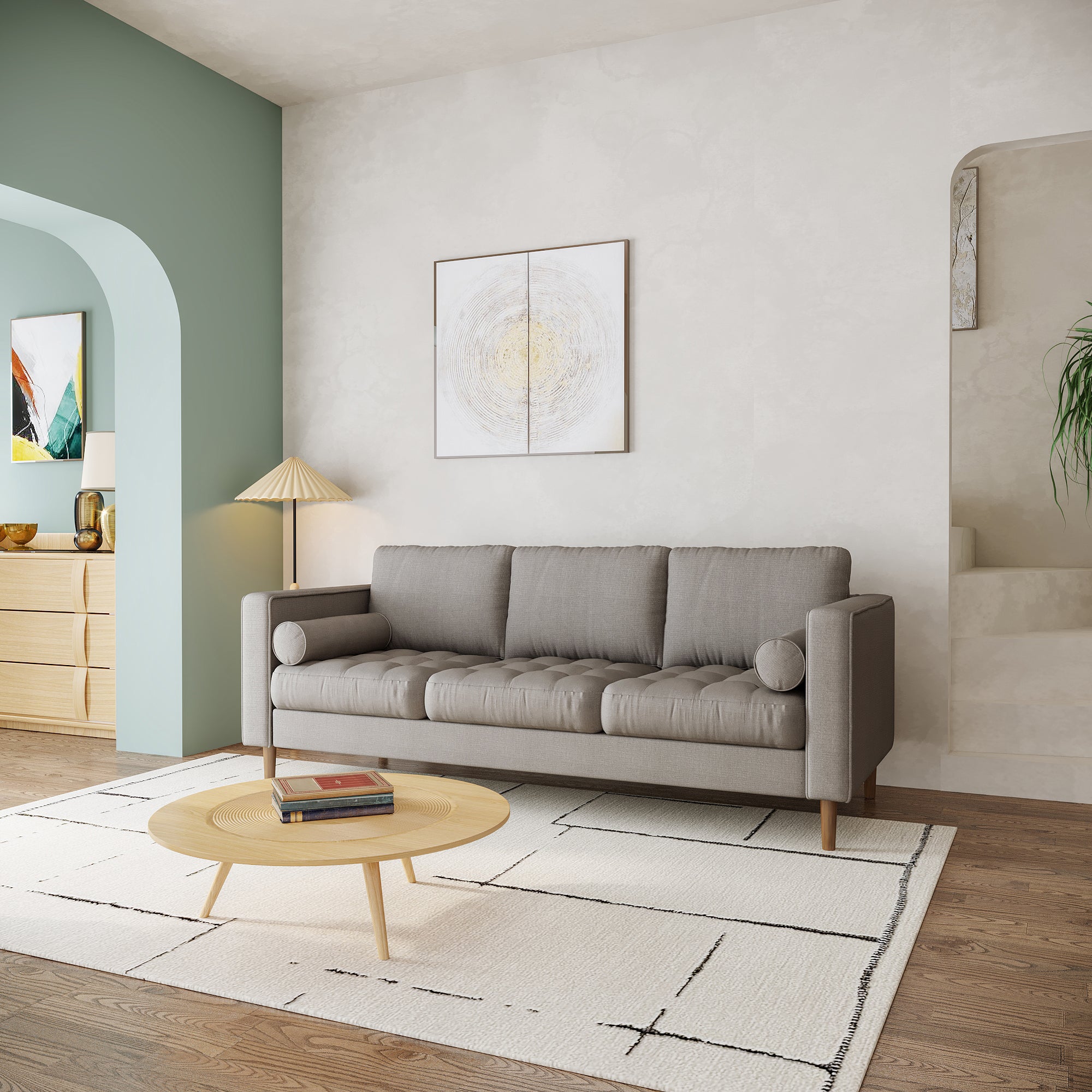 stone-grey teak-wood split