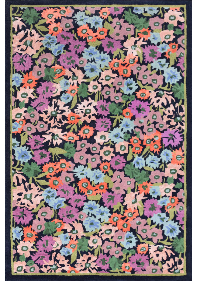Floral Hand Tufted Wool Rug - 5x8 ft (RG_00101)