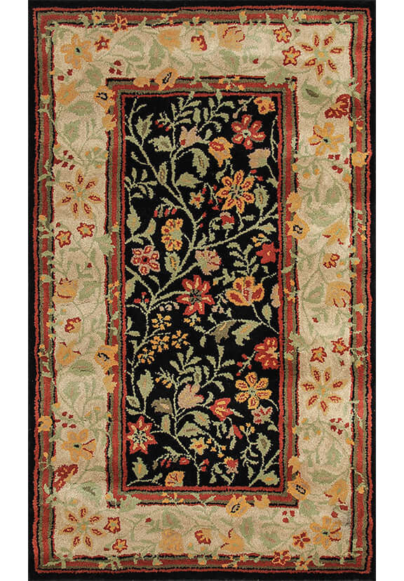 Floral Hand Tufted Wool Rug - 3x5 ft (RG_00104)