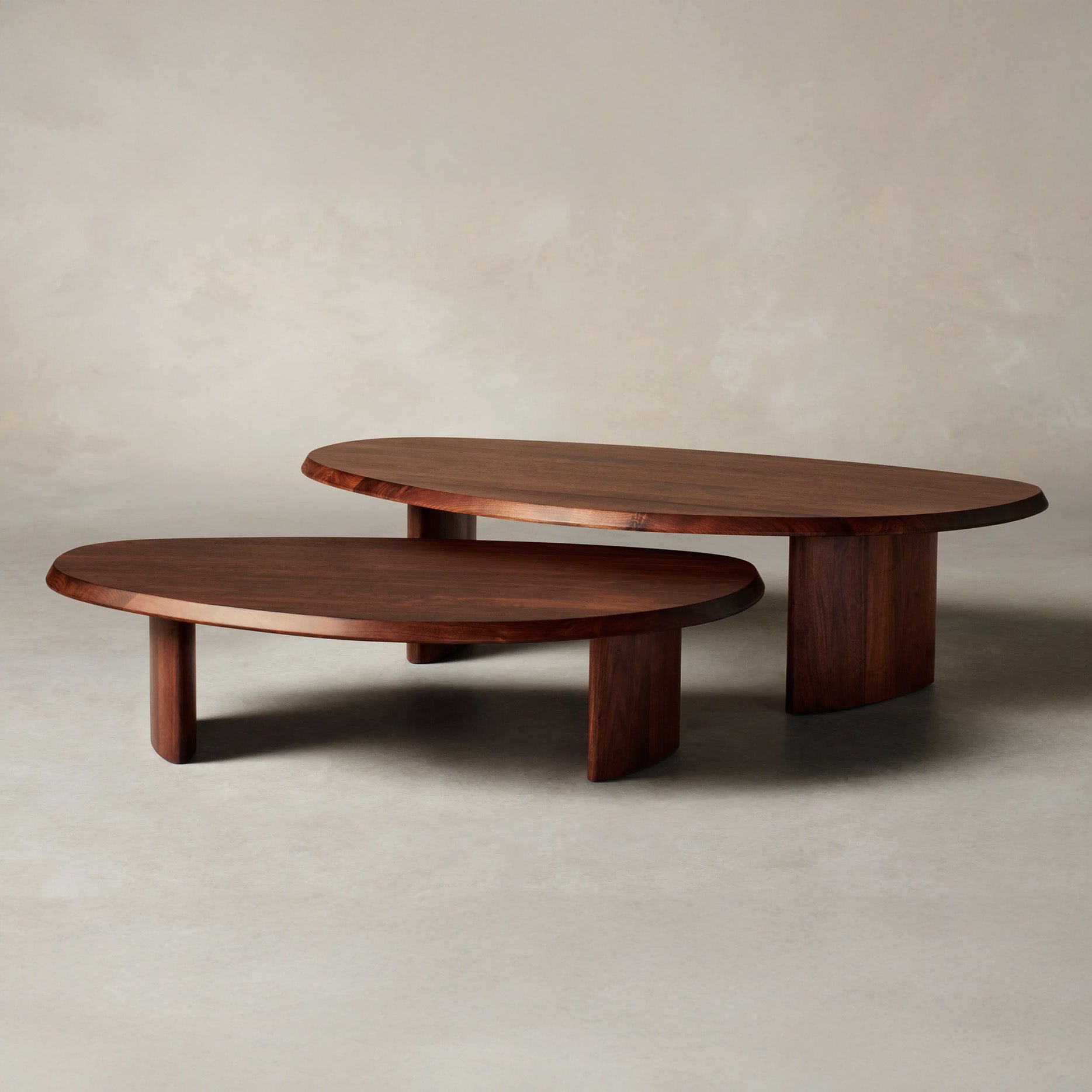 Meraki Nested Coffee Tables - Solid Walnut/Teak/Oak Wood