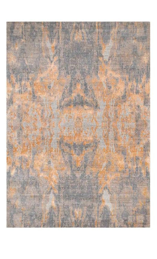 Transitional Loom Knotted Wool & Viscose Rug - 9x12 ft (RG_00267)