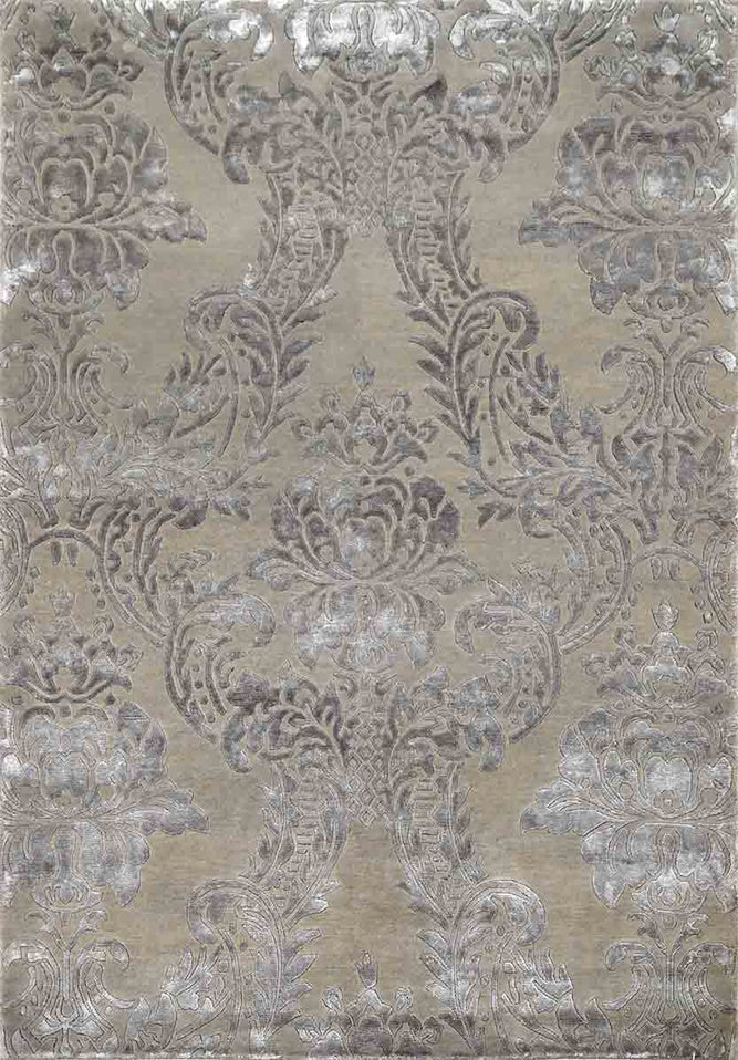 Transitional Hand Knotted Wool & Viscose Rug - 5x8 ft (RG_00277)