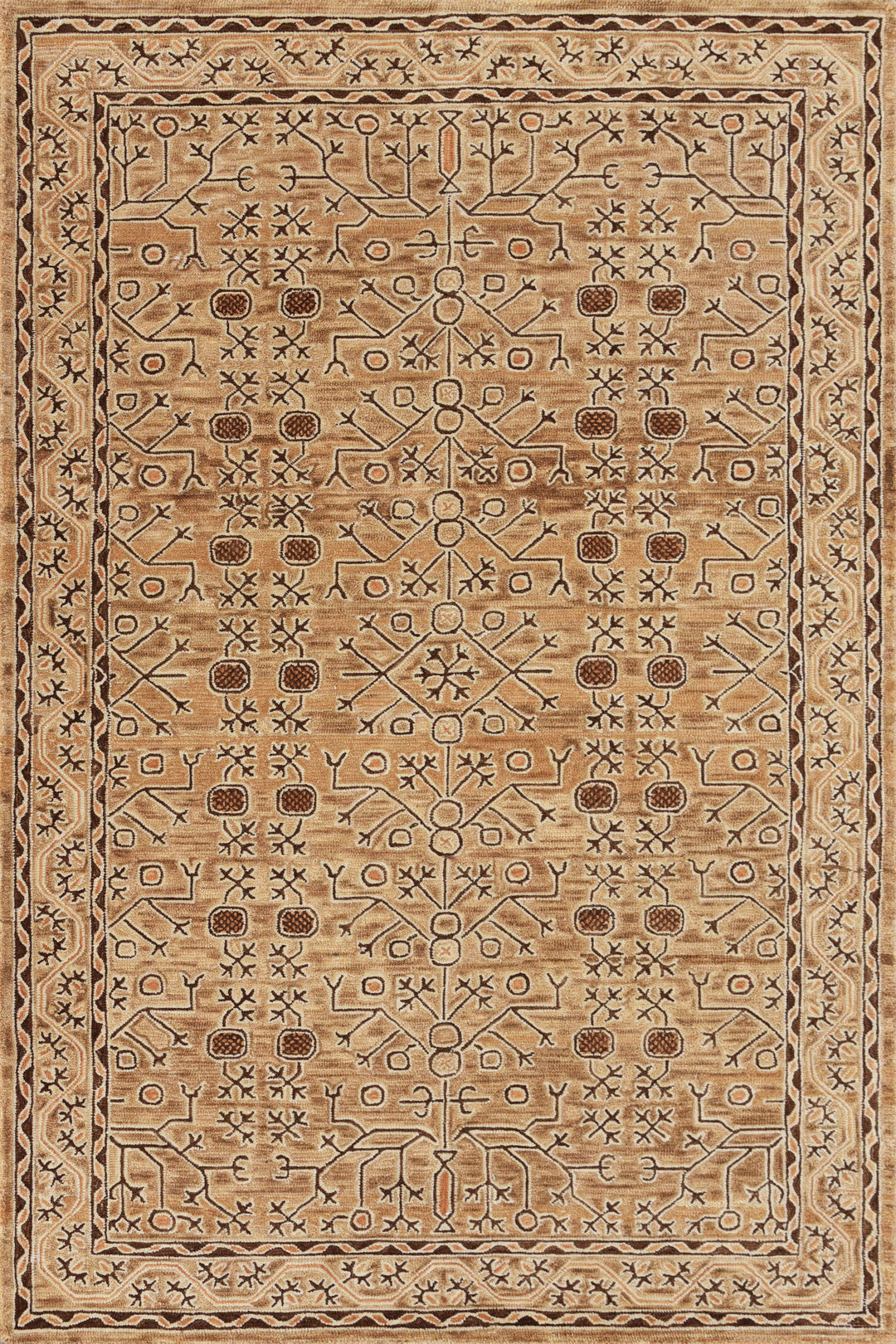 Transitional Hand Tufted Wool Rug - 5x8 ft (RG_00290)