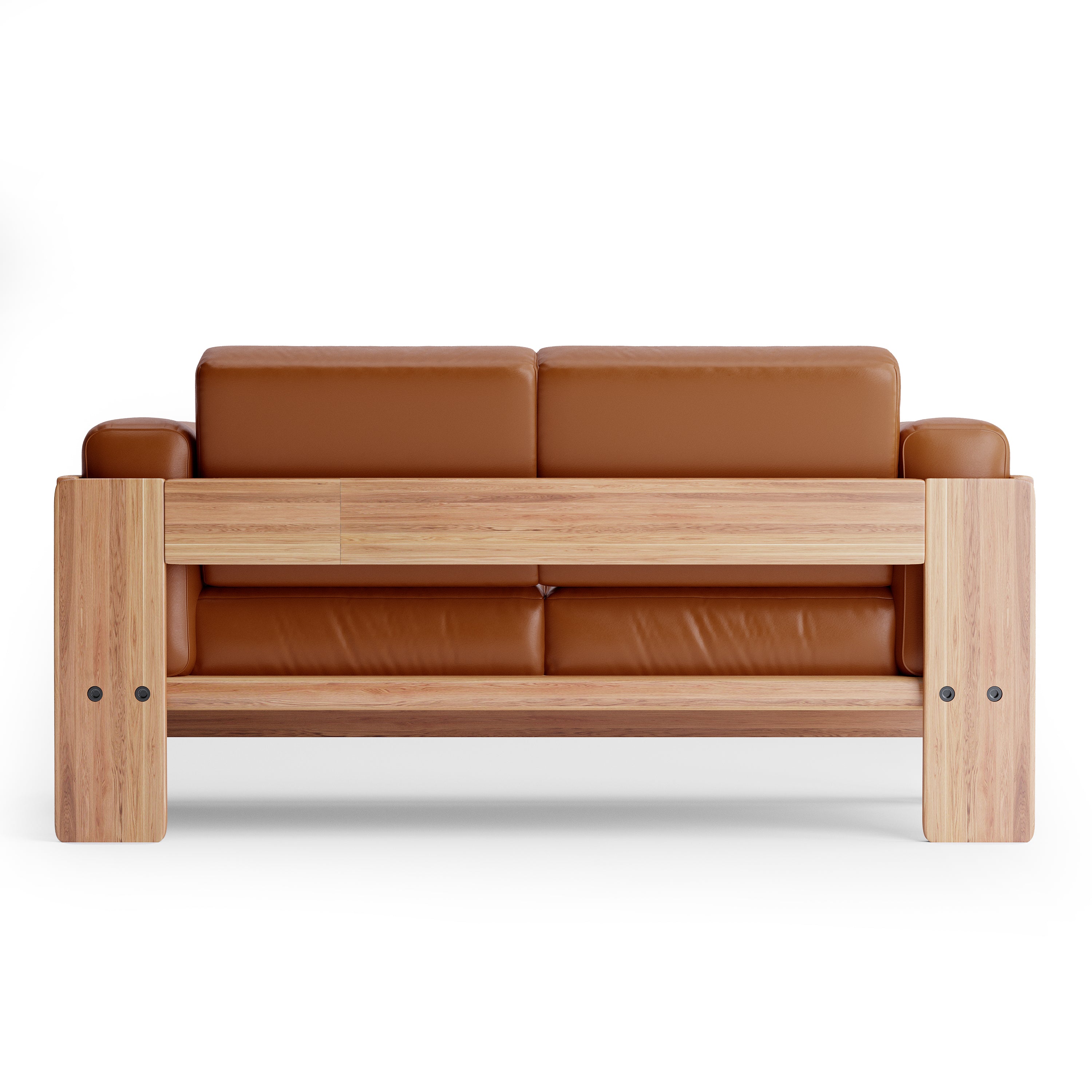 Nordhaven Sofa | 2 Seater | Italian Leather | Solid Teak/Walut/Oak Wood