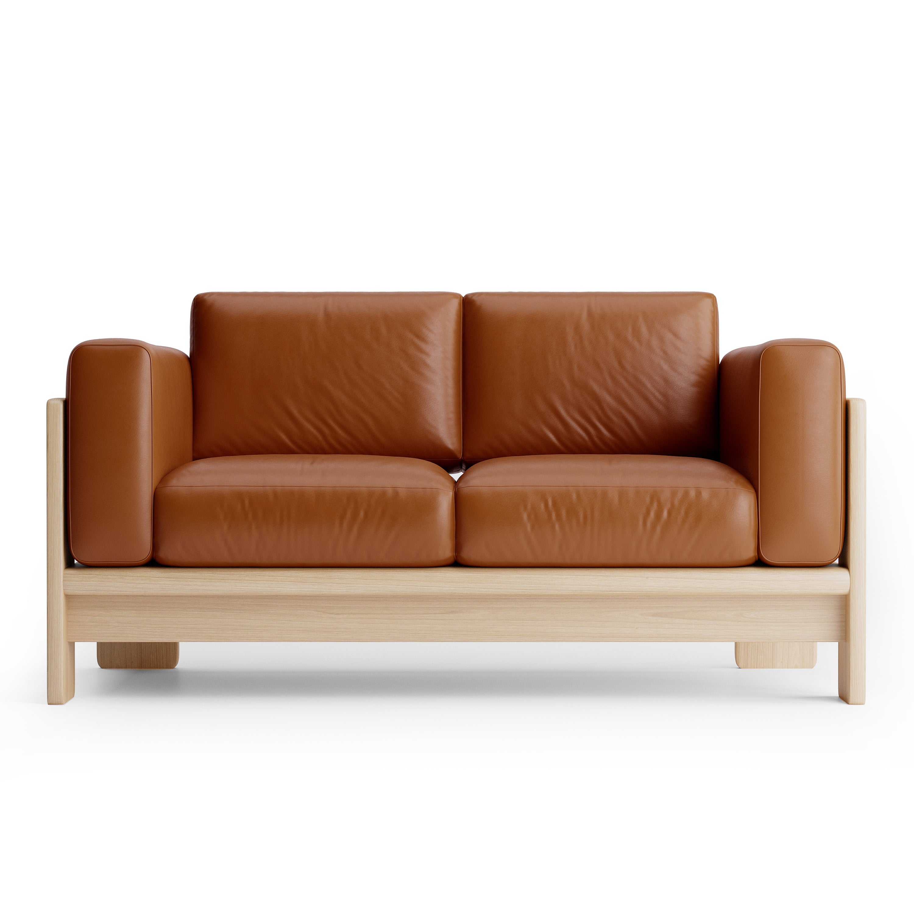 Nordhaven Sofa | 2 Seater | Italian Leather | Solid Teak/Walut/Oak Wood
