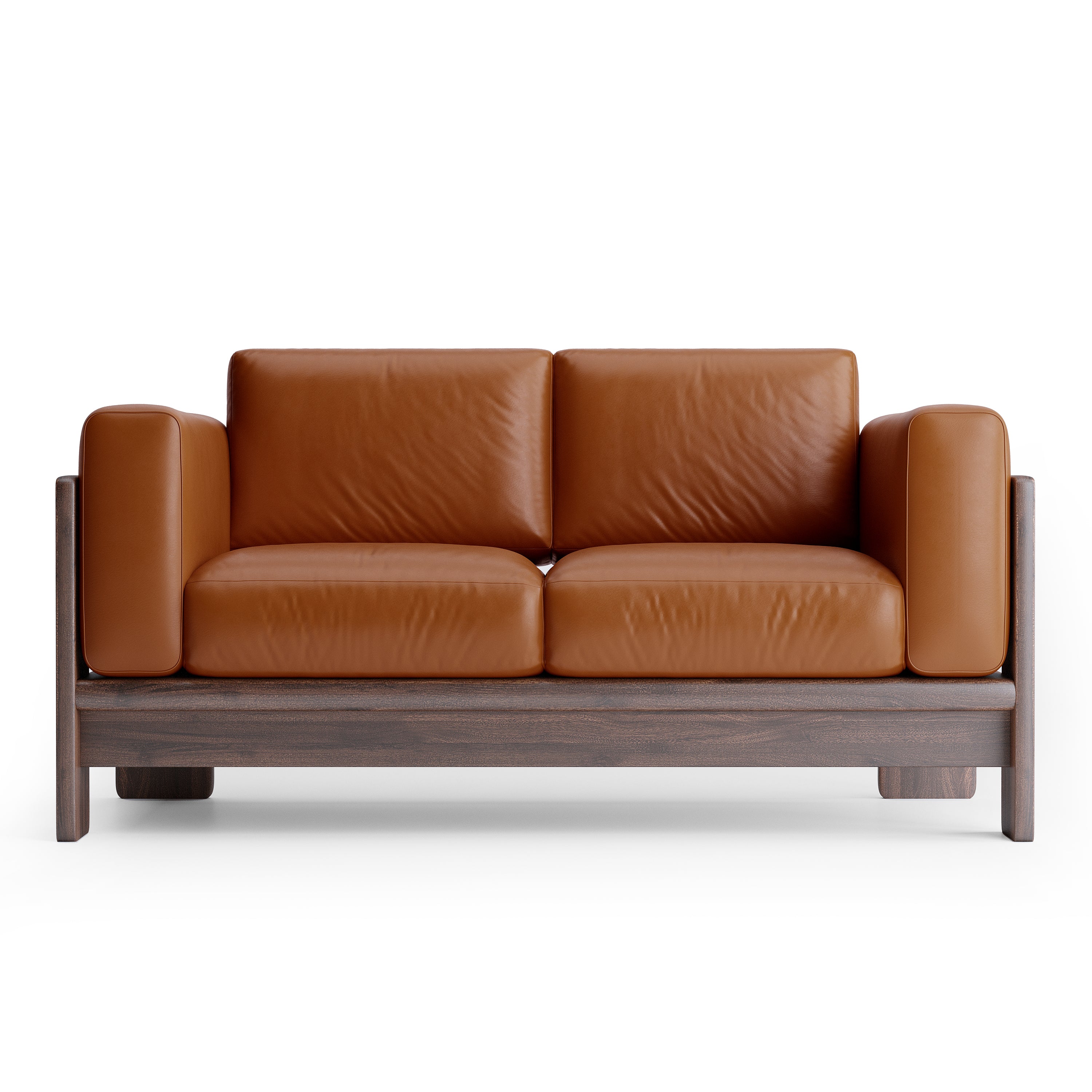 Nordhaven Sofa | 2 Seater | Italian Leather | Solid Teak/Walut/Oak Wood
