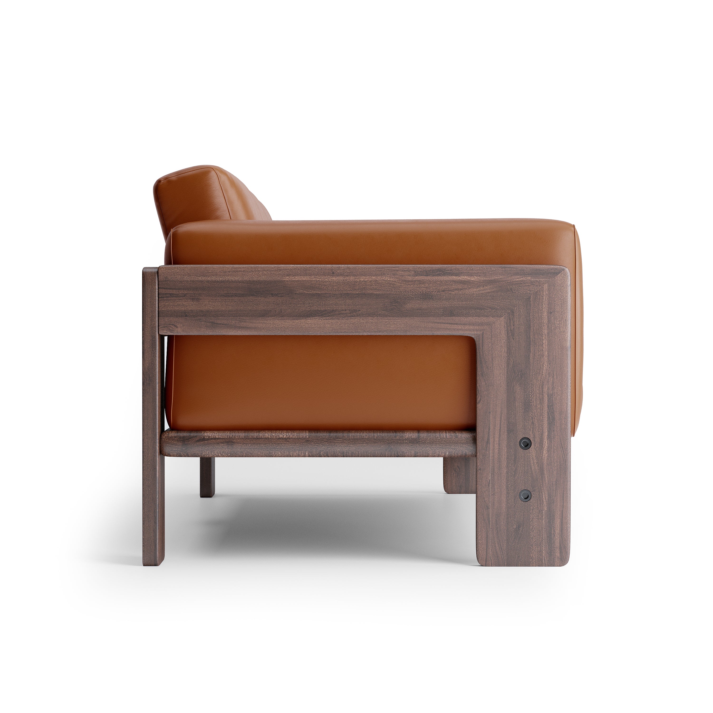 Nordhaven Sofa | 2 Seater | Italian Leather | Solid Teak/Walut/Oak Wood