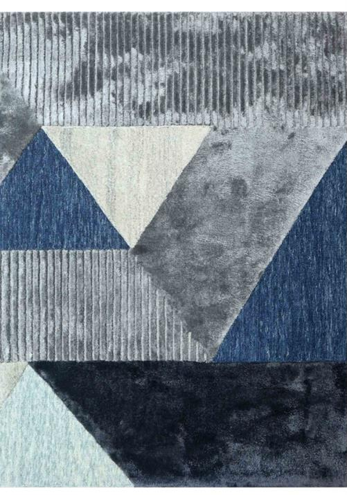 Modern Hand Tufted Wool & Viscose Rug - 4x6 ft (RG_00316)