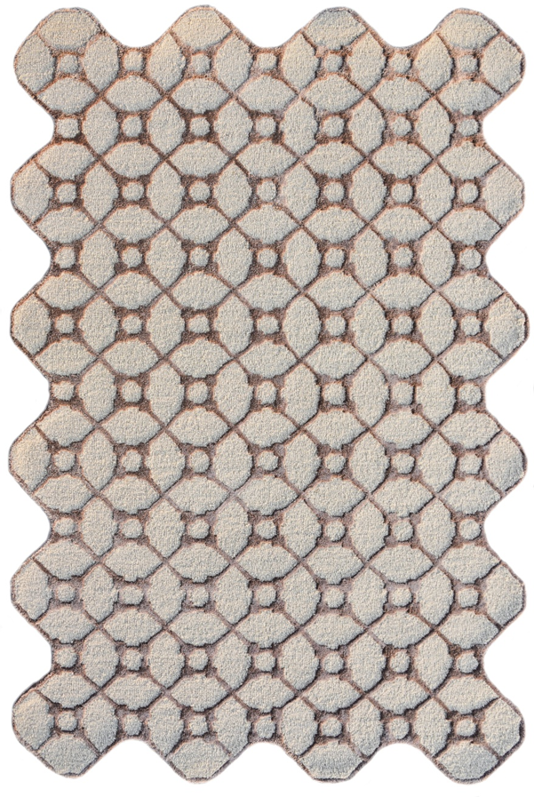 Modern Hand Tufted Wool & Viscose Rug - 4x6 ft (RG_00378)