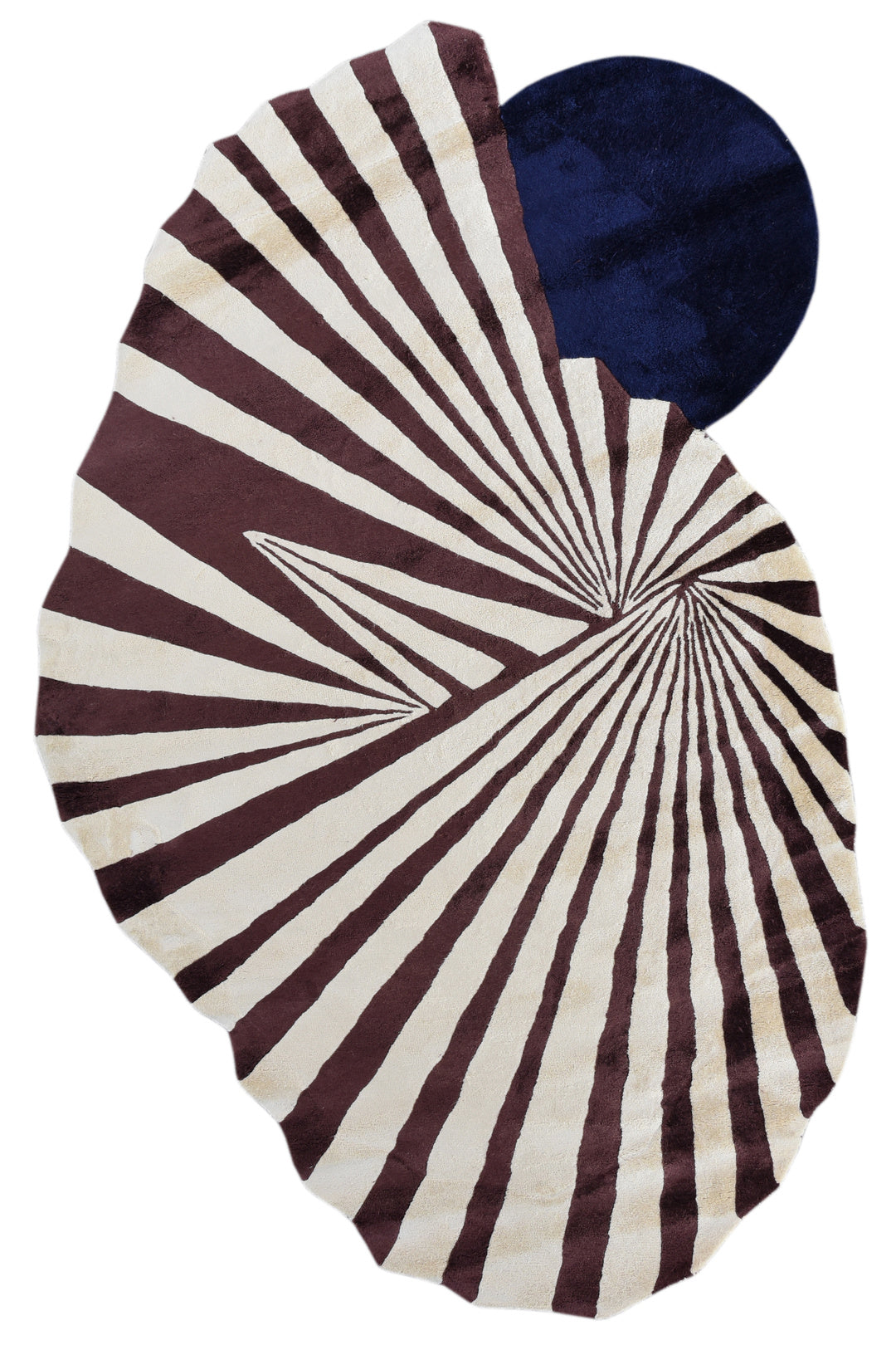 Shaped Hand Tufted Viscose Rug - 5x8 ft (RG_00439)