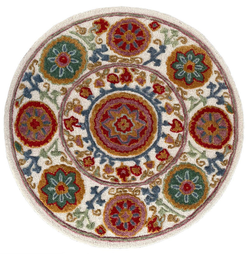Round Hand Tufted Wool Rug - 5x5 ft (RG_00450)